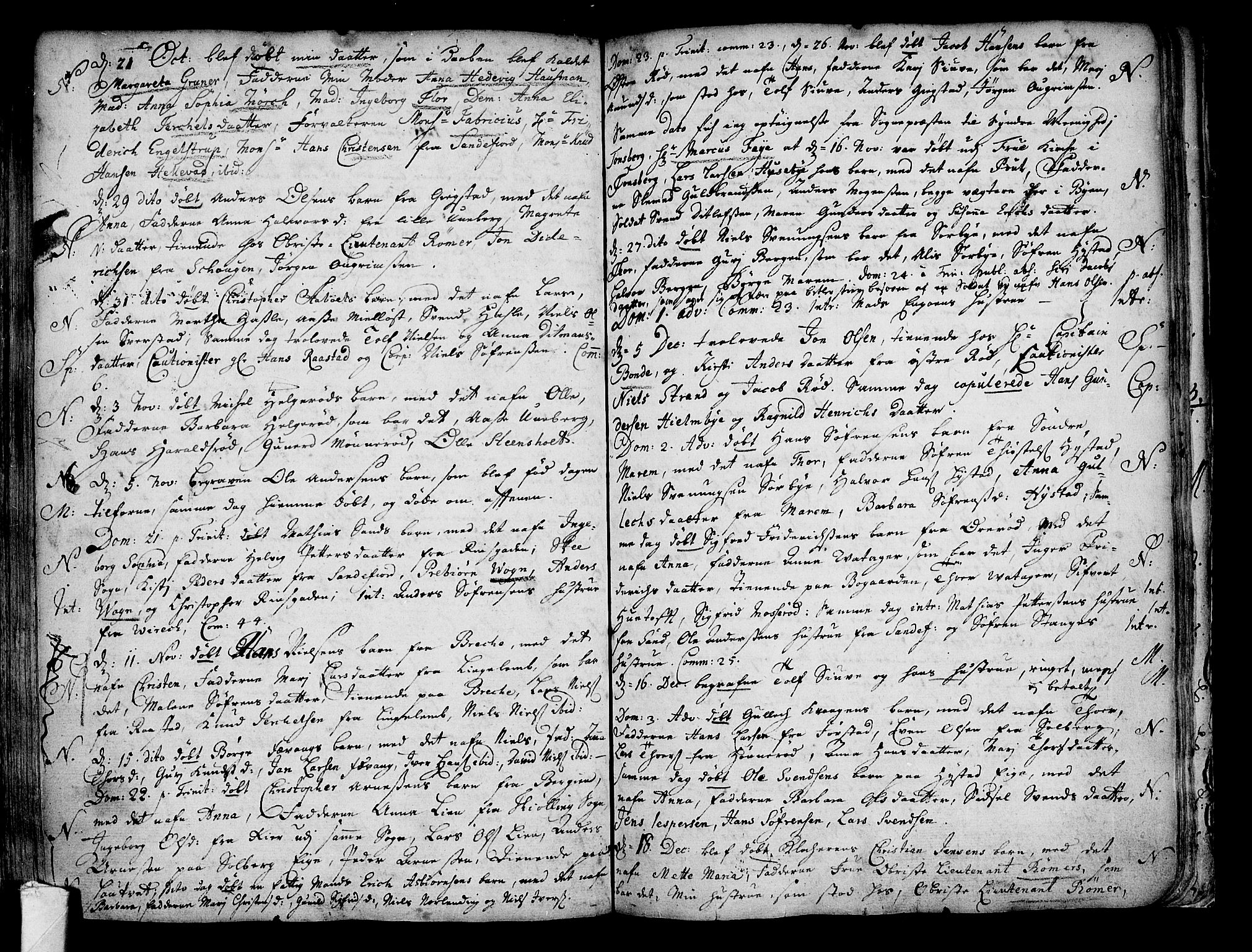 Sandar kirkebøker, AV/SAKO-A-243/F/Fa/L0001: Ministerialbok nr. 1, 1709-1733