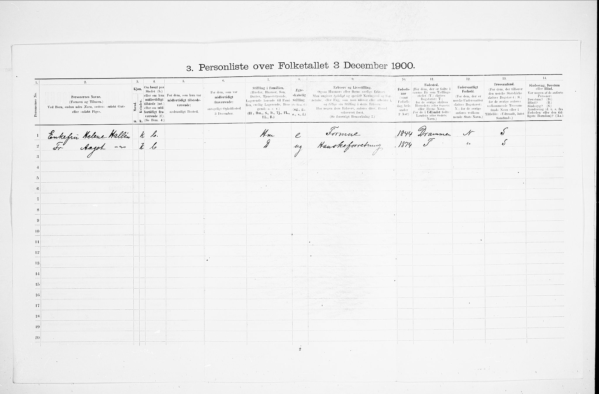 SAO, Folketelling 1900 for 0301 Kristiania kjøpstad, 1900, s. 40791