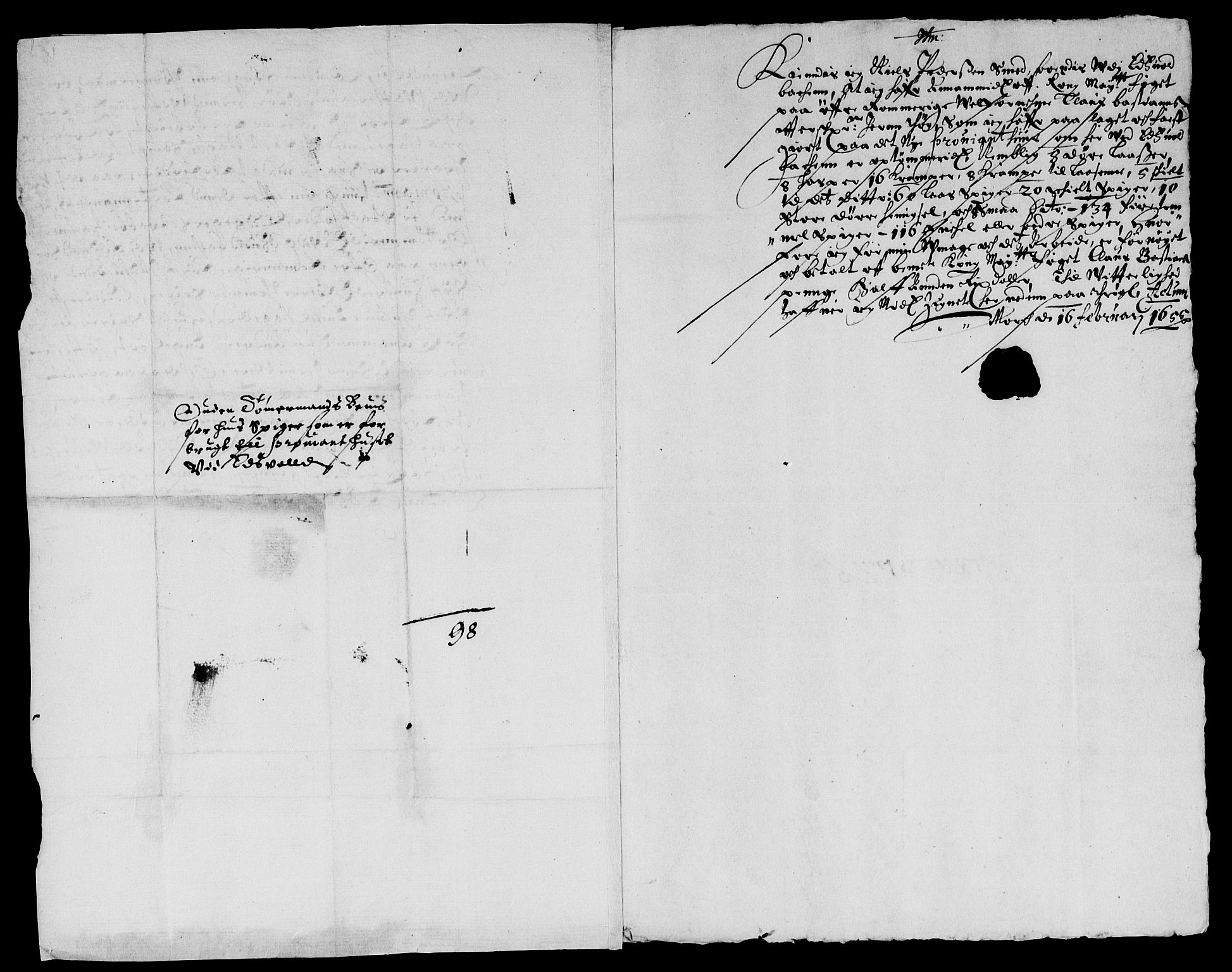 Rentekammeret inntil 1814, Reviderte regnskaper, Lensregnskaper, AV/RA-EA-5023/R/Rb/Rba/L0232: Akershus len, 1652-1656