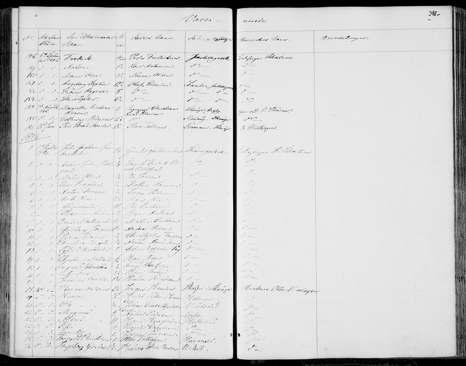 Skoger kirkebøker, AV/SAKO-A-59/F/Fa/L0003: Ministerialbok nr. I 3, 1842-1861, s. 388