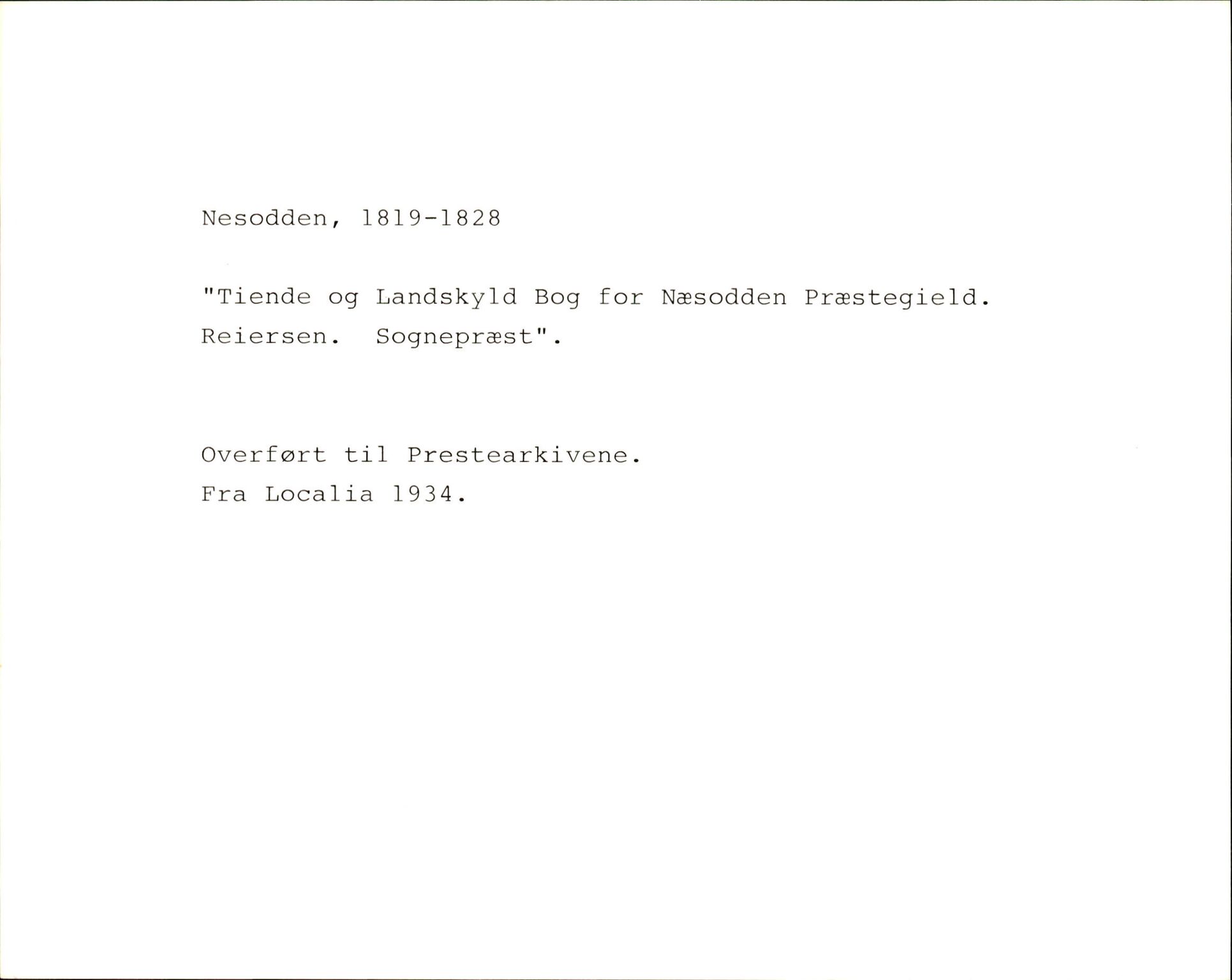 Riksarkivets diplomsamling, AV/RA-EA-5965/F35/F35k/L0001: Regestsedler: Prestearkiver fra Østfold og Akershus, s. 181