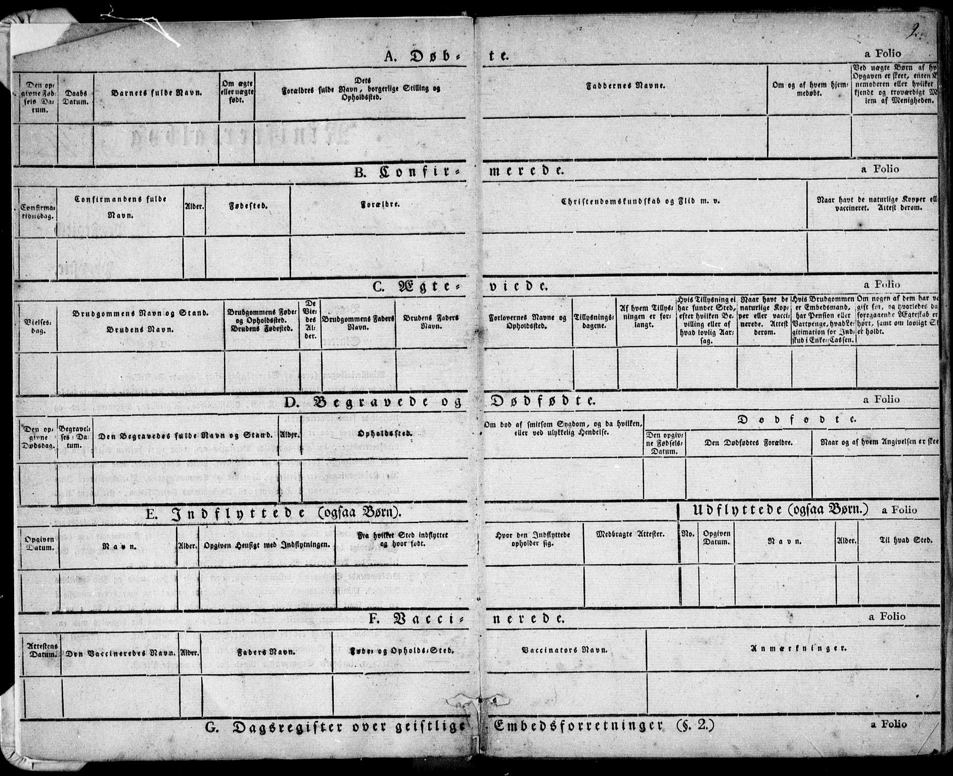 Søndeled sokneprestkontor, AV/SAK-1111-0038/F/Fa/L0002: Ministerialbok nr. A 2, 1839-1860, s. 2