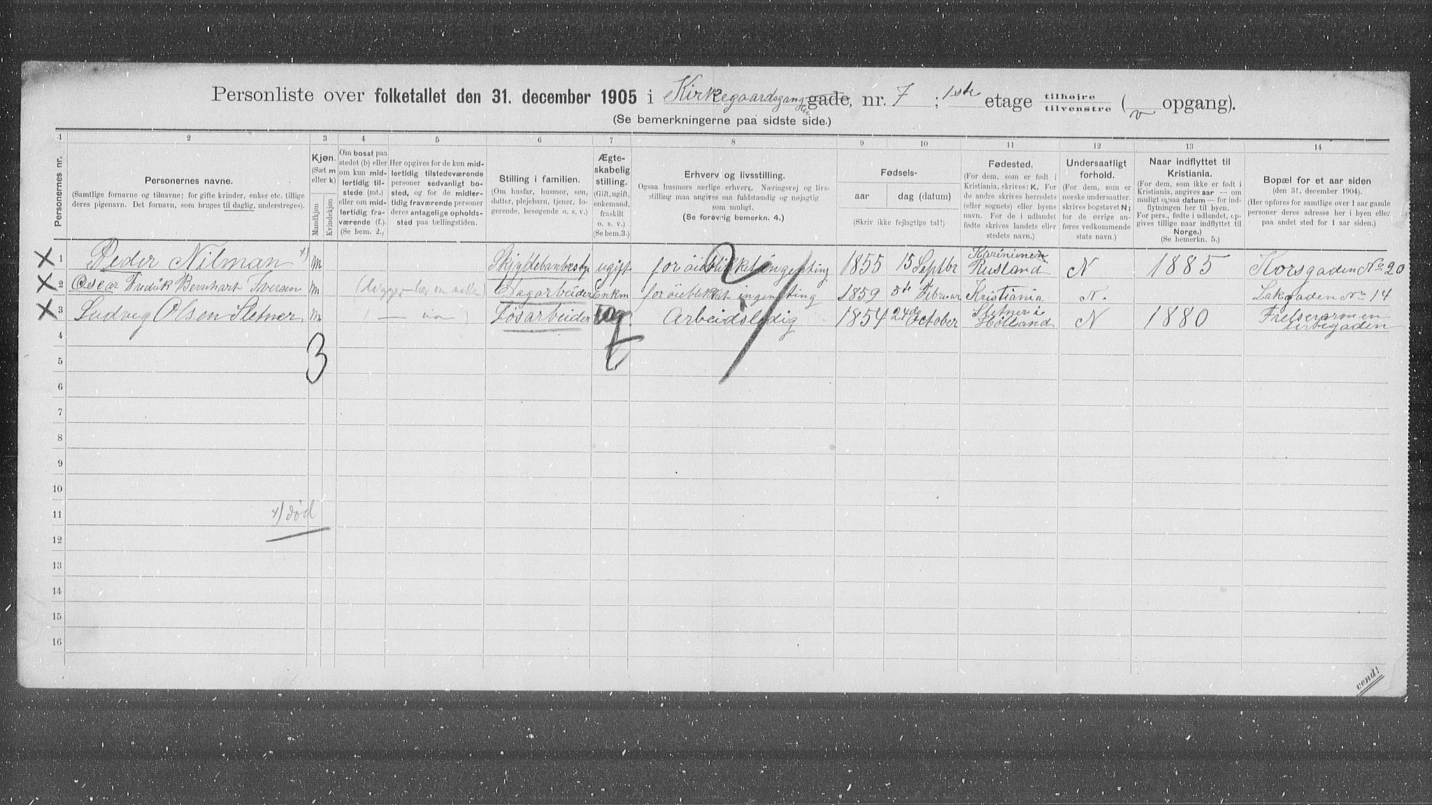 OBA, Kommunal folketelling 31.12.1905 for Kristiania kjøpstad, 1905, s. 26614