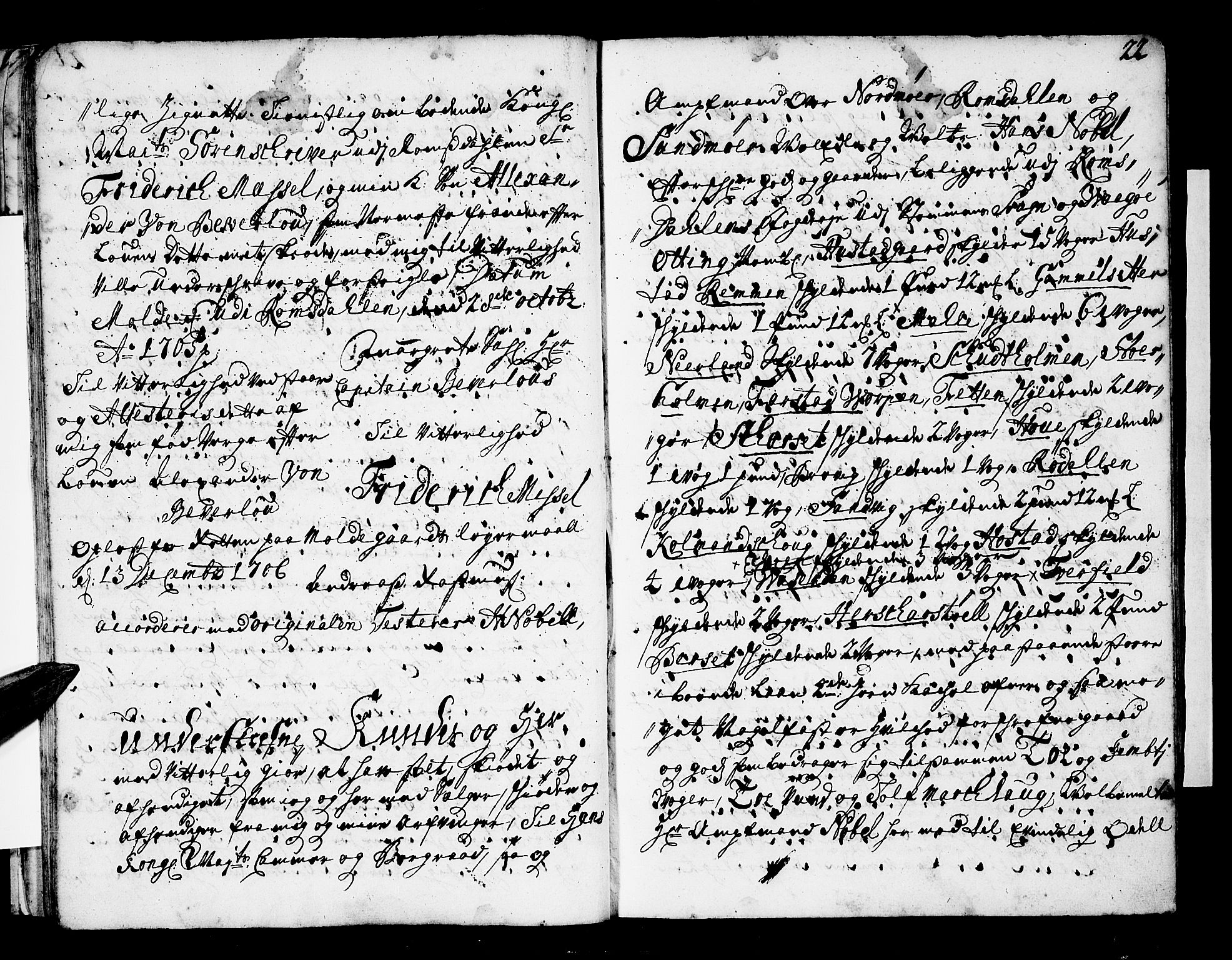 Romsdal sorenskriveri, SAT/A-4149/1/2/2C/L0001: Pantebok nr. 1, 1706-1724, s. 22
