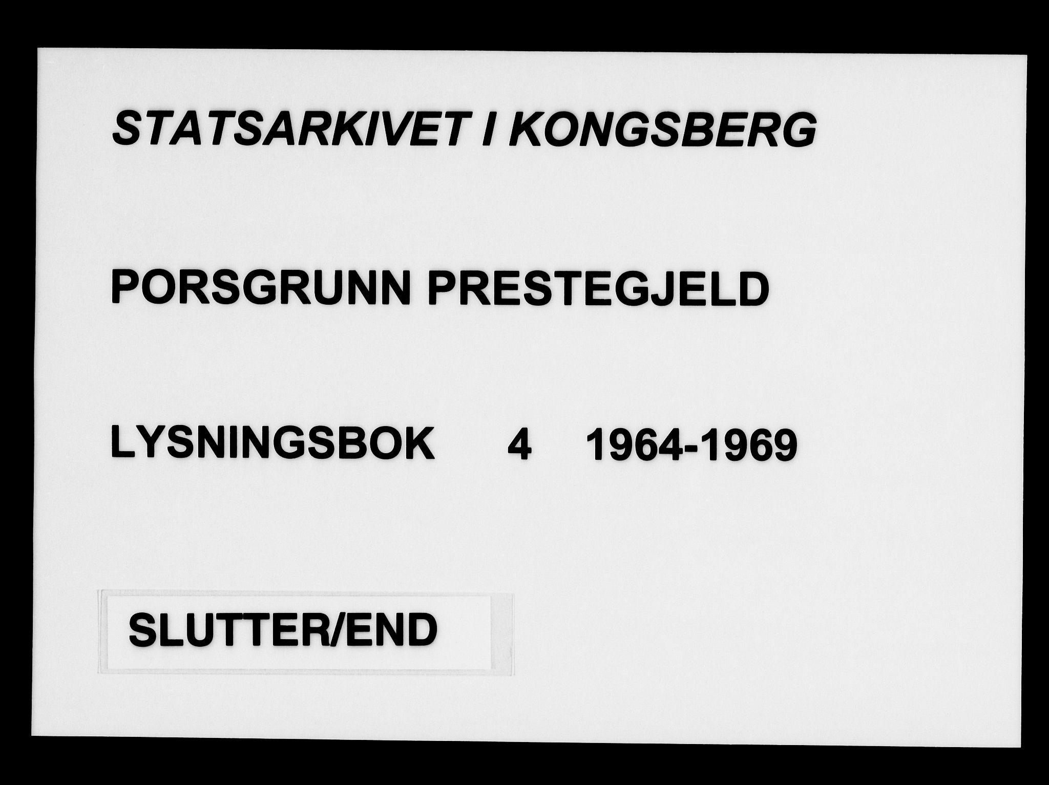 Porsgrunn kirkebøker , SAKO/A-104/H/Ha/L0004: Lysningsprotokoll nr. 4, 1964-1969