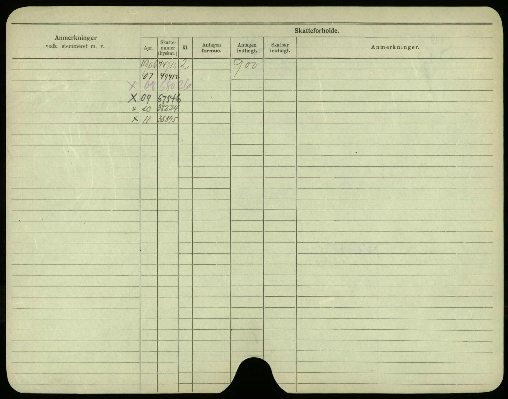 Oslo folkeregister, Registerkort, AV/SAO-A-11715/F/Fa/Fac/L0003: Menn, 1906-1914, s. 603b