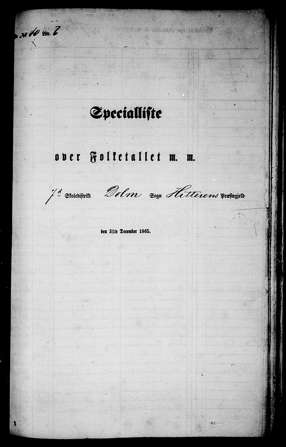 RA, Folketelling 1865 for 1617P Hitra prestegjeld, 1865, s. 187