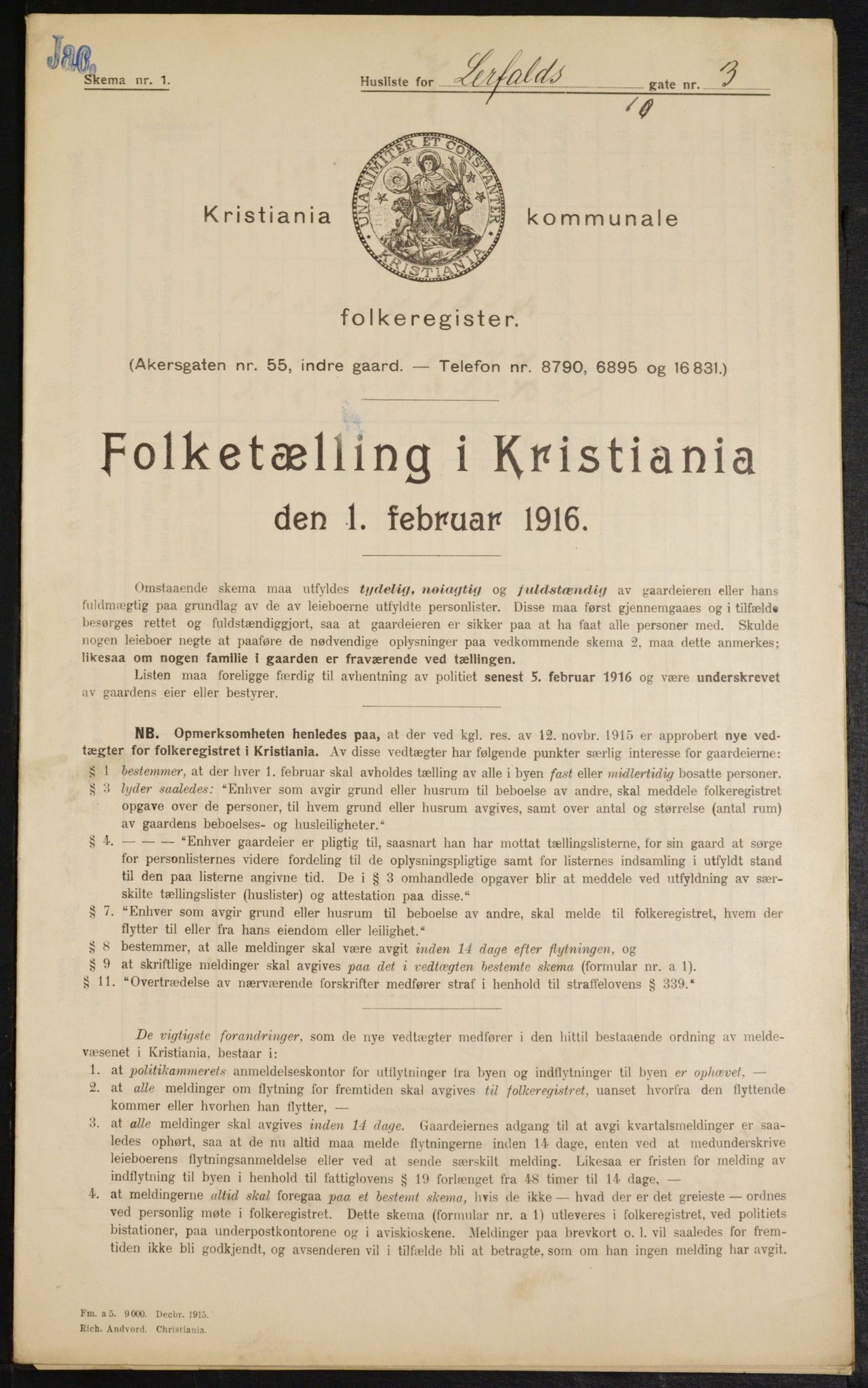 OBA, Kommunal folketelling 1.2.1916 for Kristiania, 1916, s. 58554