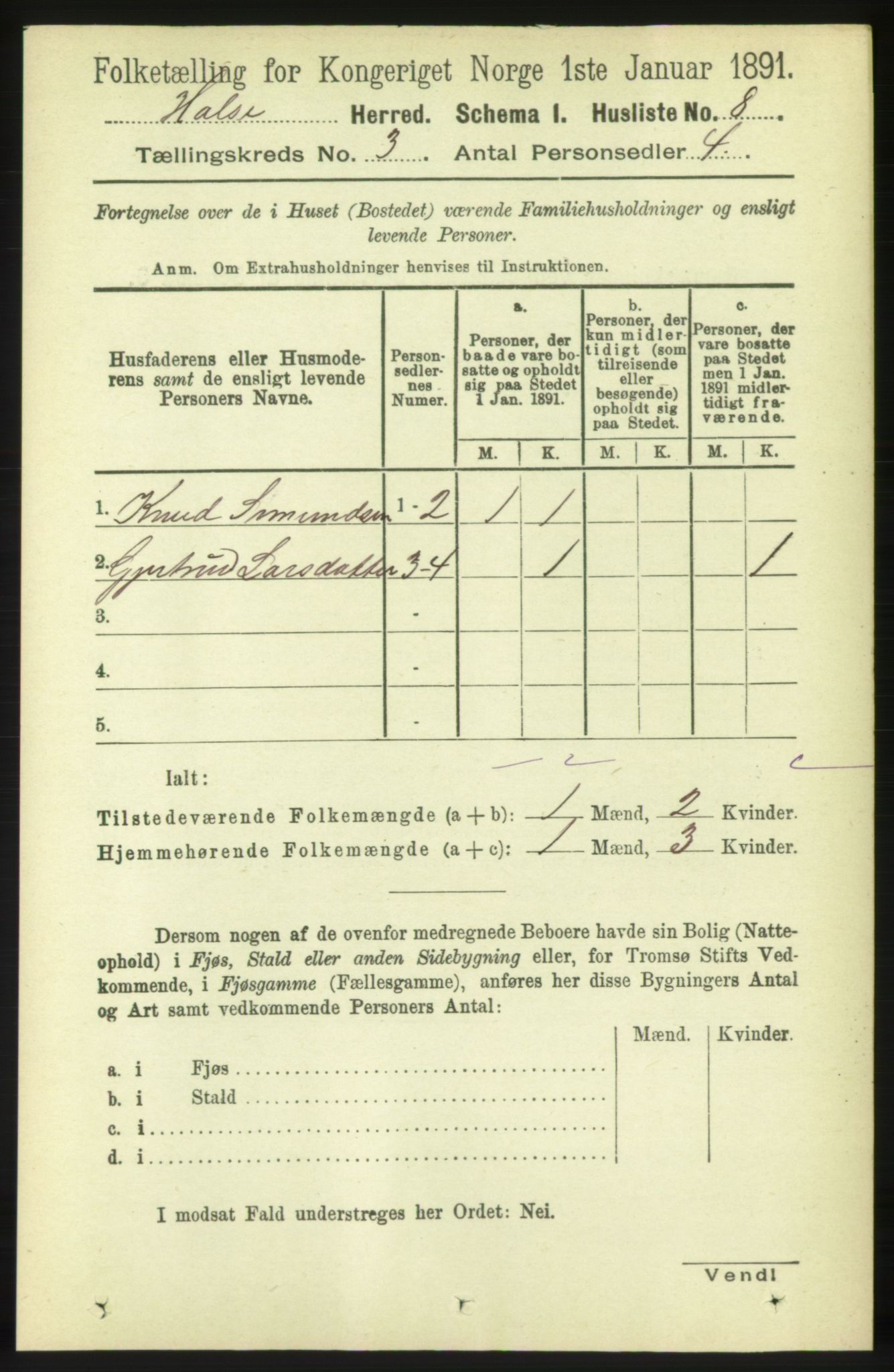 RA, Folketelling 1891 for 1571 Halsa herred, 1891, s. 434