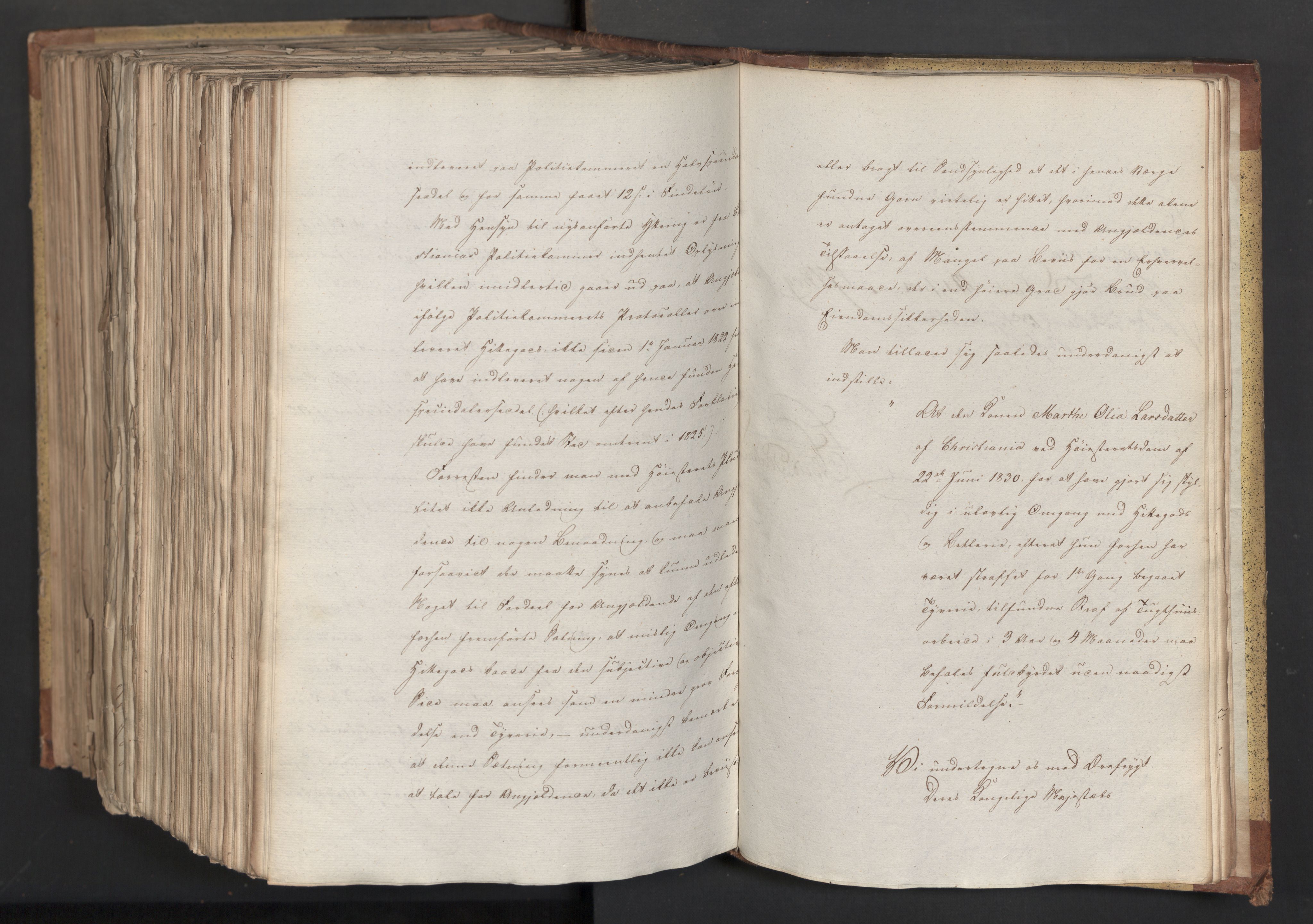 Statsrådsavdelingen i Stockholm, RA/S-1003/D/Da/L0066: Regjeringsinnstillinger nr. 240-449, 1830, s. 805