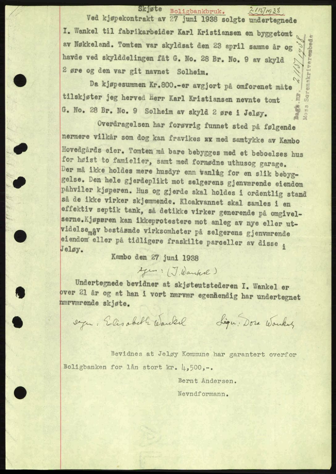 Moss sorenskriveri, SAO/A-10168: Pantebok nr. A5, 1938-1939, Dagboknr: 2115/1938