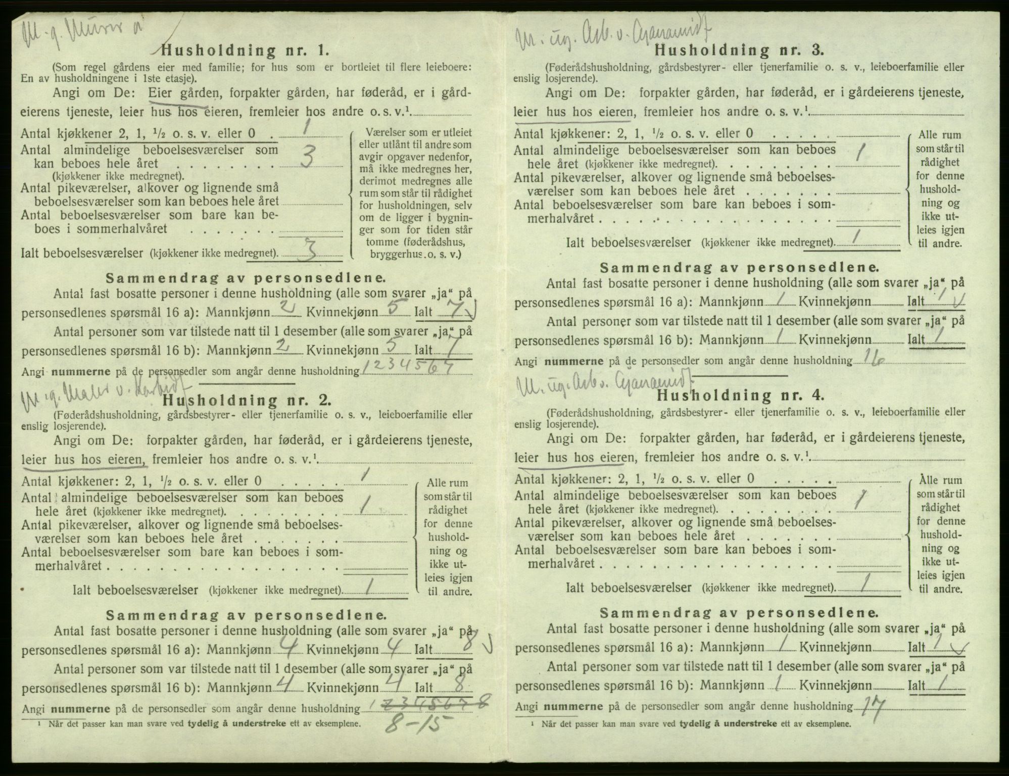 SAB, Folketelling 1920 for 1228 Odda herred, 1920, s. 881