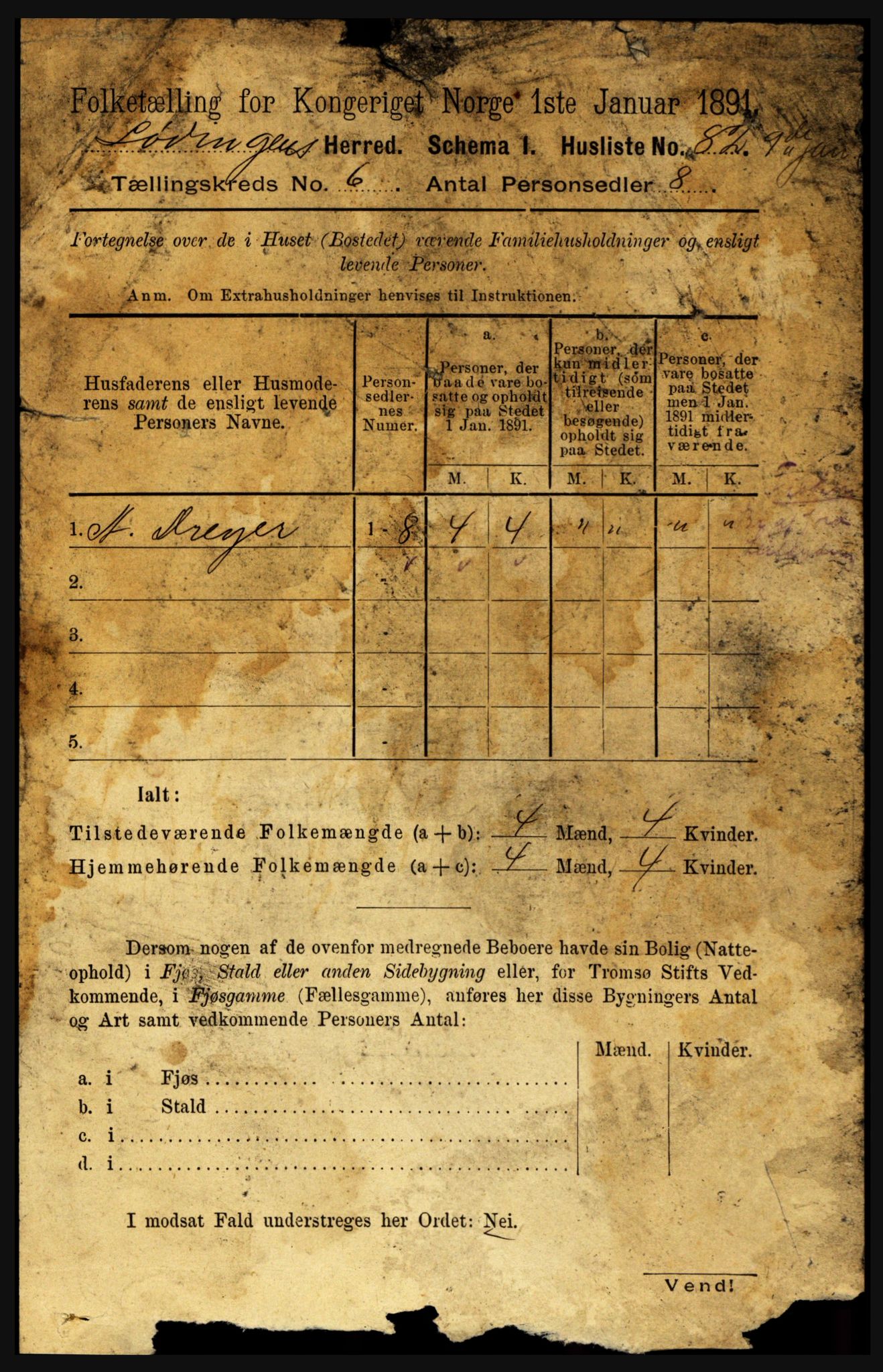 RA, Folketelling 1891 for 1851 Lødingen herred, 1891, s. 2754