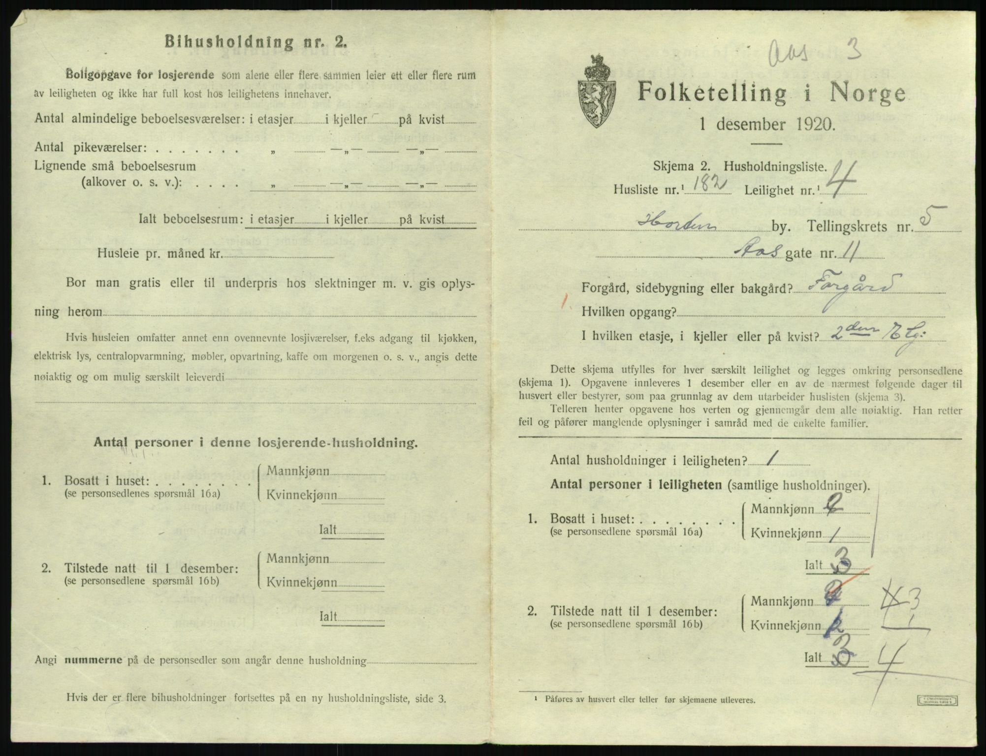 SAKO, Folketelling 1920 for 0703 Horten kjøpstad, 1920, s. 6285