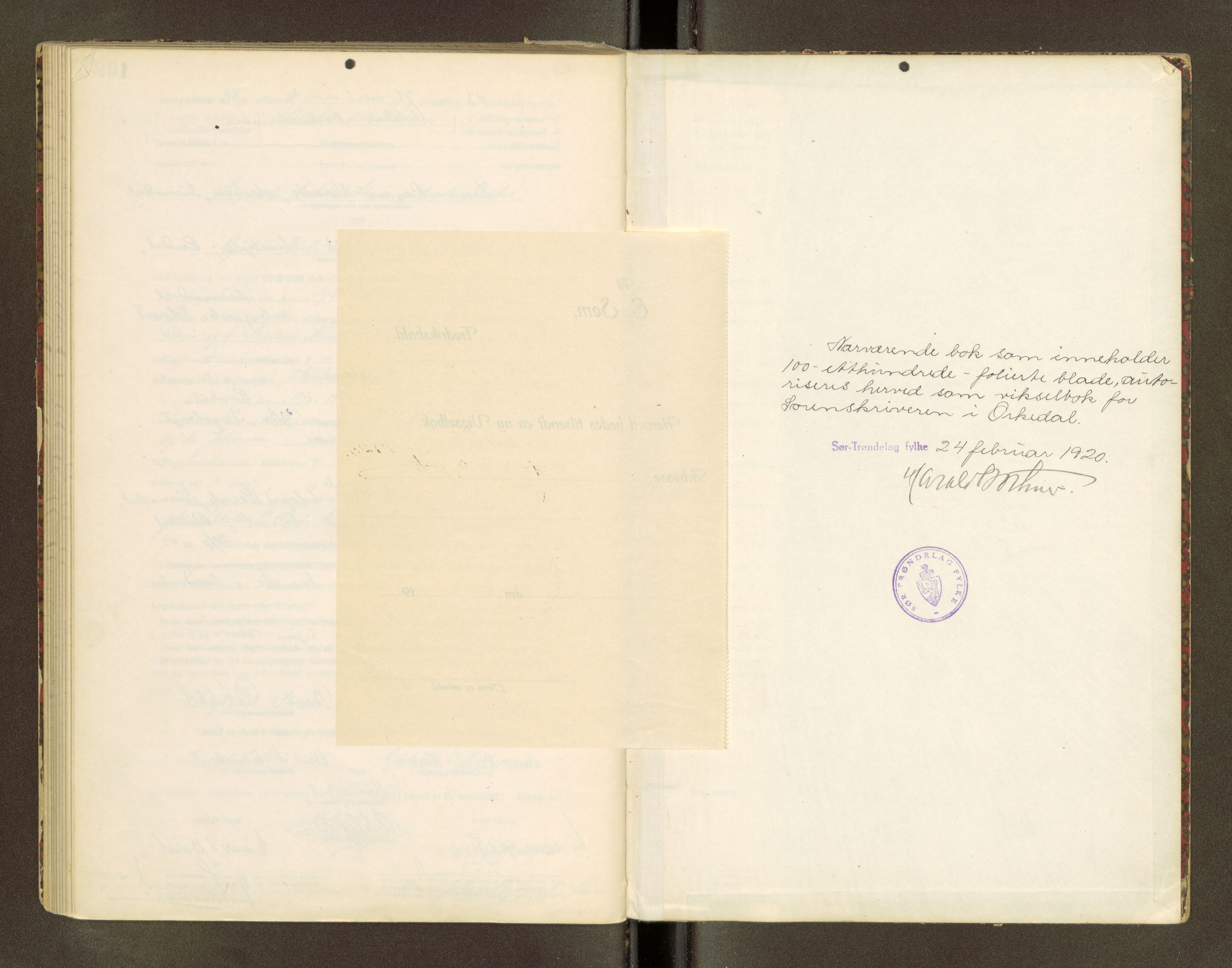 Orkdal sorenskriveri, SAT/A-4169/1/6/6D/L0003: Lysingsbok, 1922-1943
