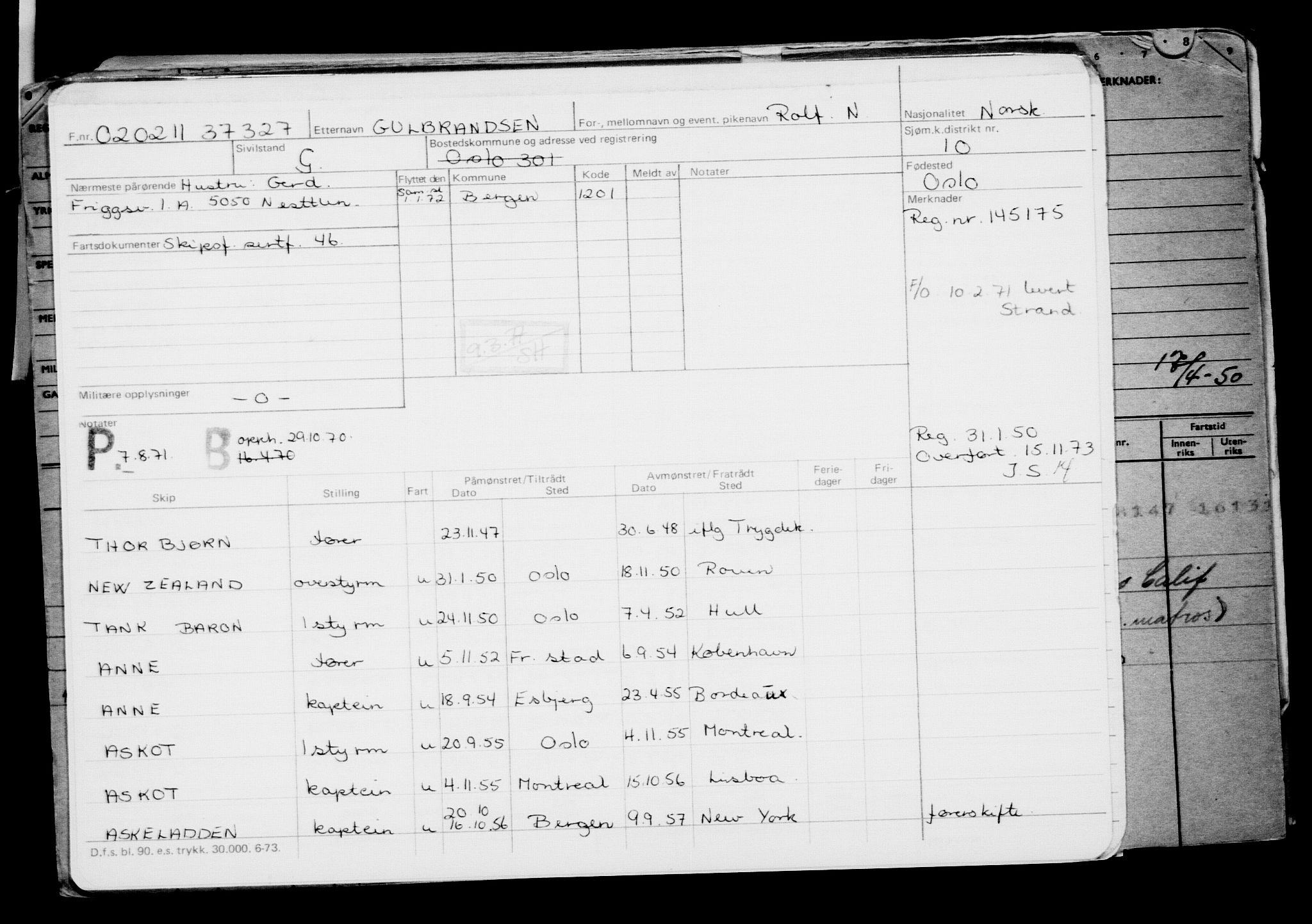 Direktoratet for sjømenn, AV/RA-S-3545/G/Gb/L0094: Hovedkort, 1911, s. 15