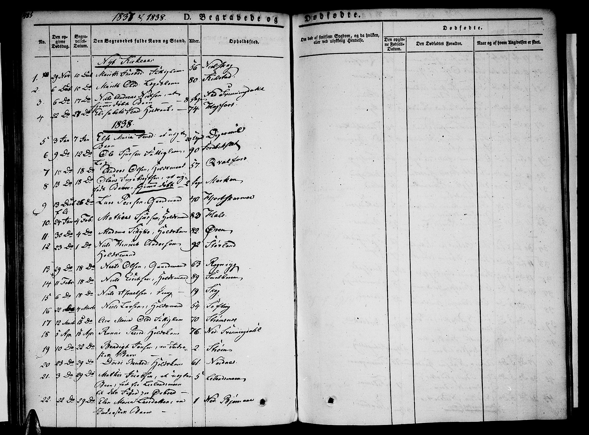 Ministerialprotokoller, klokkerbøker og fødselsregistre - Nordland, AV/SAT-A-1459/820/L0290: Ministerialbok nr. 820A11, 1826-1845, s. 485