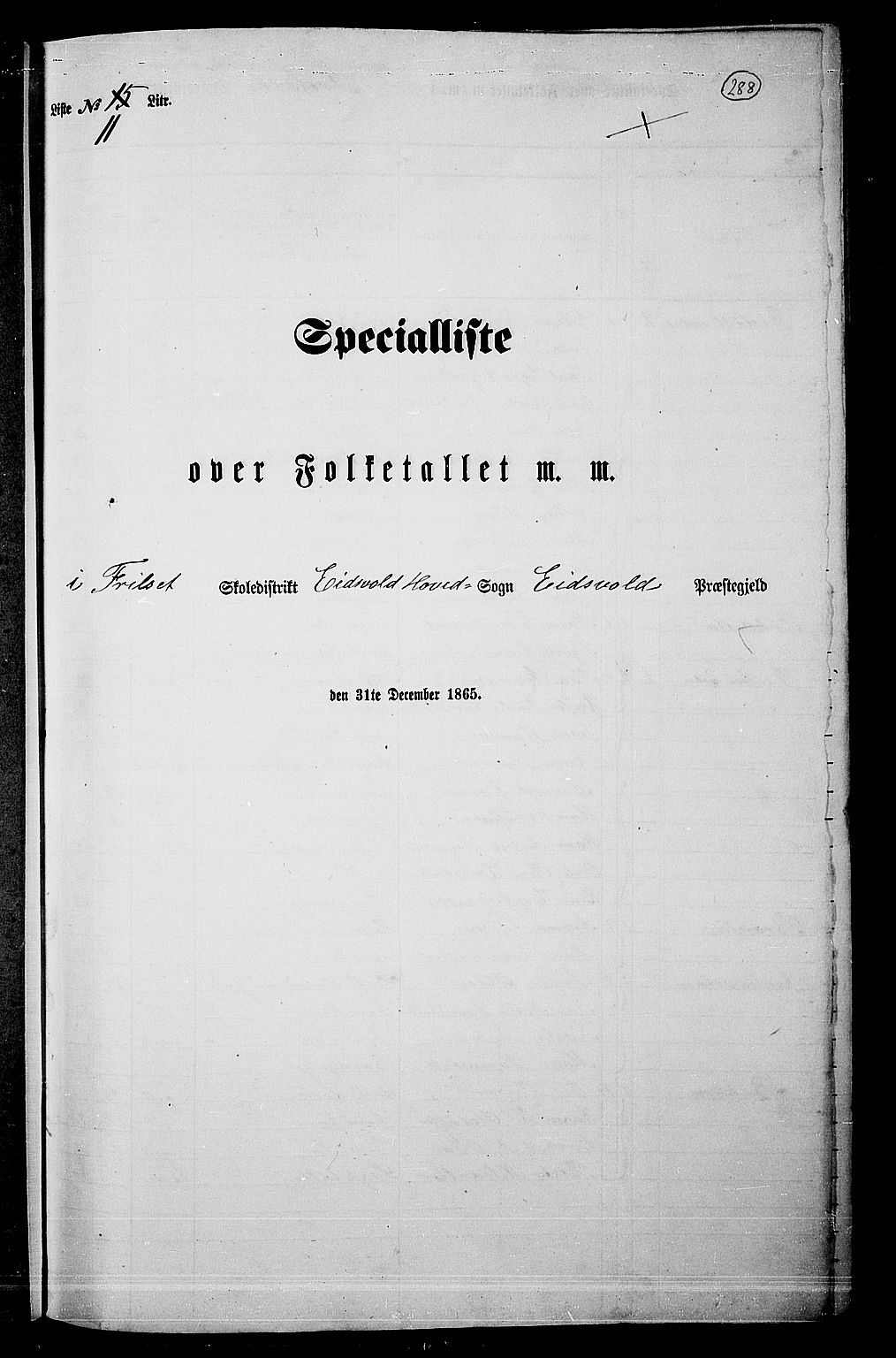 RA, Folketelling 1865 for 0237P Eidsvoll prestegjeld, 1865, s. 259
