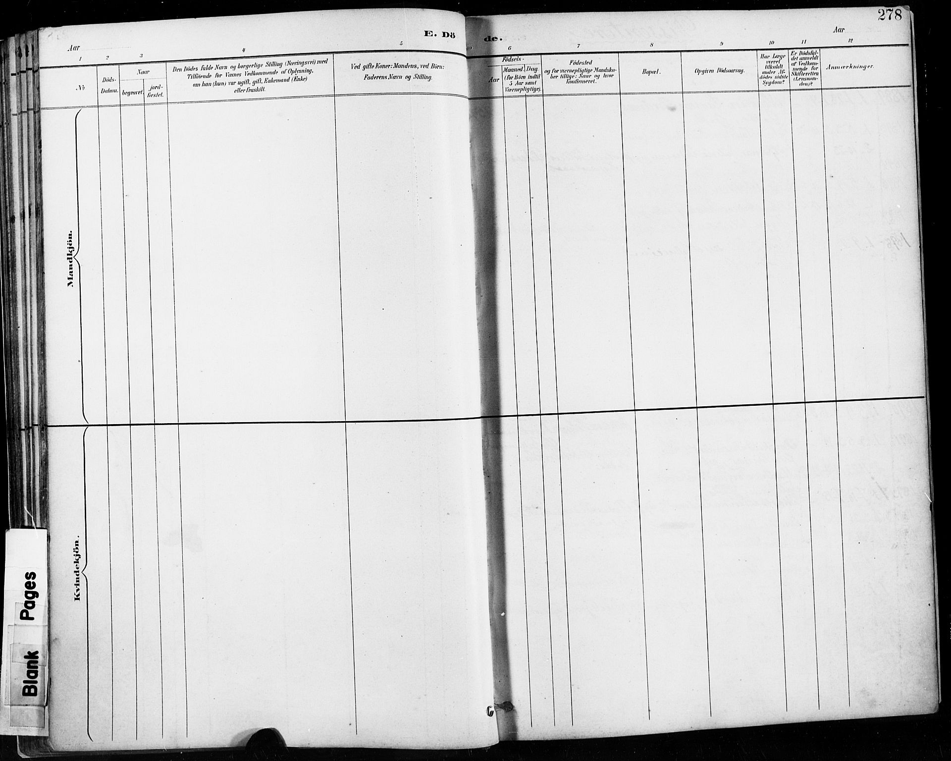 Høyland sokneprestkontor, AV/SAST-A-101799/001/30BA/L0013: Ministerialbok nr. A 13.2, 1889-1898, s. 278
