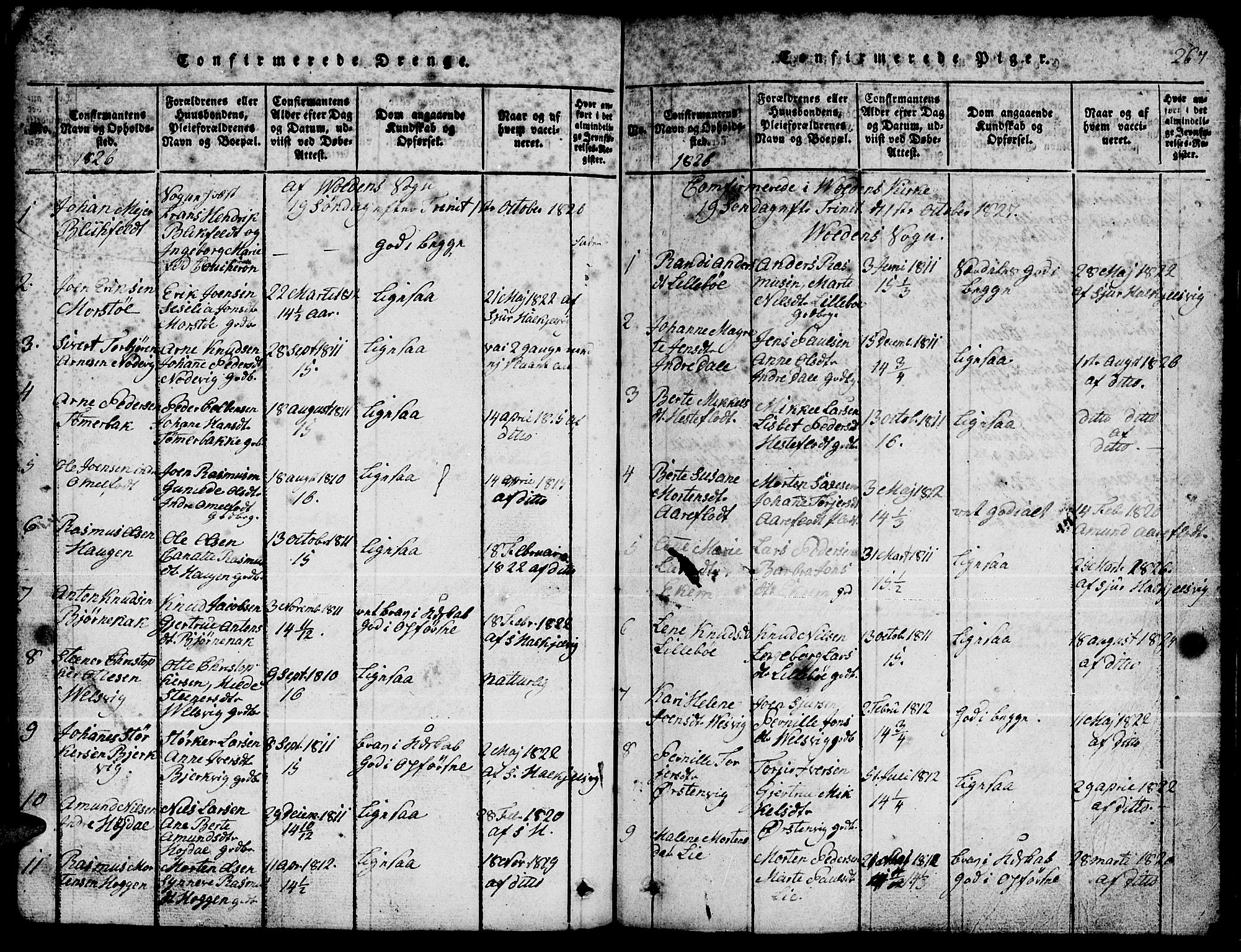 Ministerialprotokoller, klokkerbøker og fødselsregistre - Møre og Romsdal, SAT/A-1454/511/L0155: Klokkerbok nr. 511C01, 1817-1829, s. 267