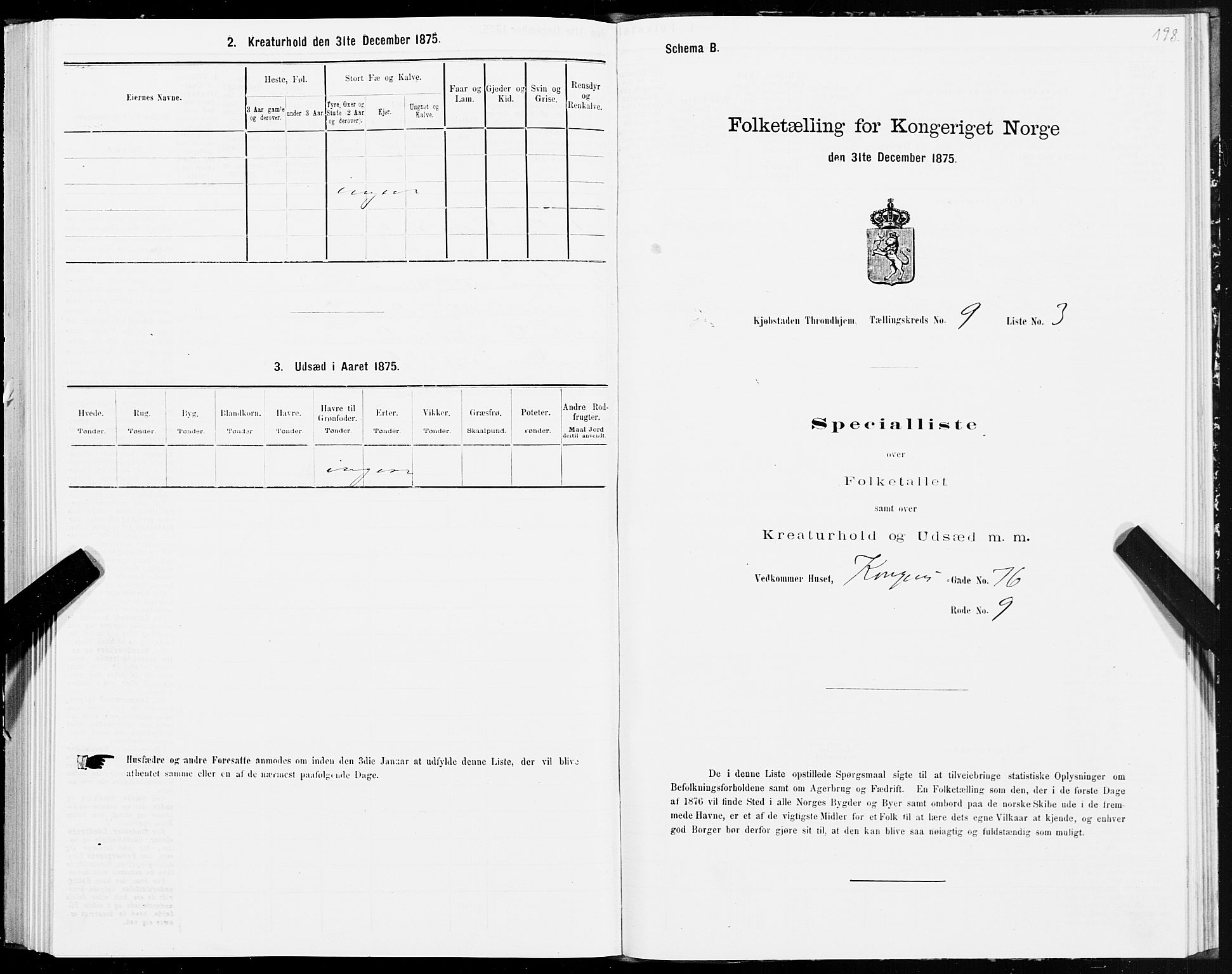 SAT, Folketelling 1875 for 1601 Trondheim kjøpstad, 1875, s. 5198