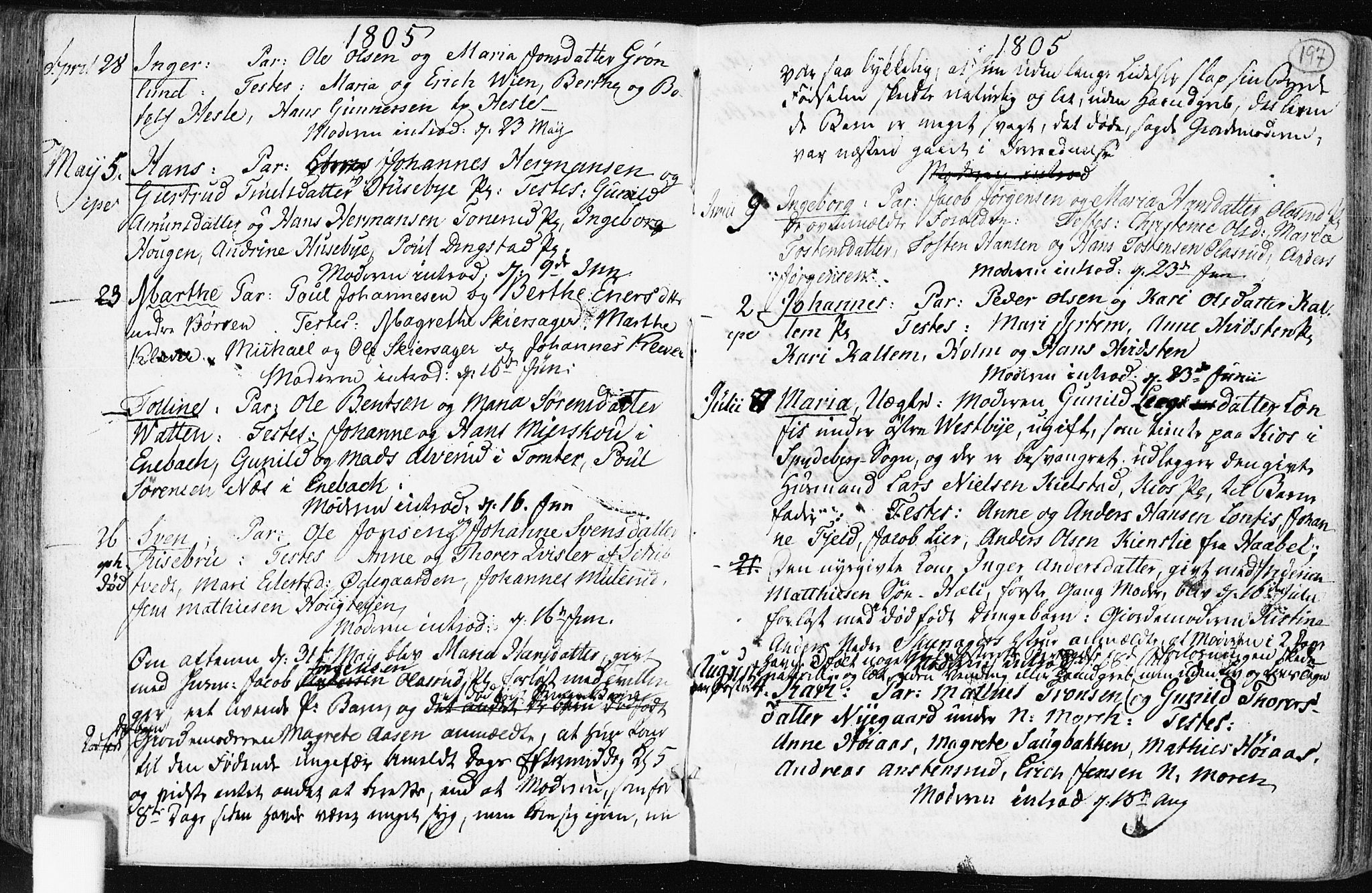 Spydeberg prestekontor Kirkebøker, SAO/A-10924/F/Fa/L0003: Ministerialbok nr. I 3, 1778-1814, s. 197