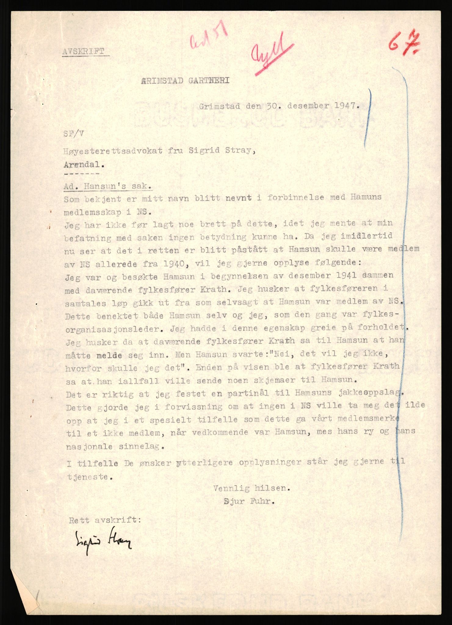 Landssvikarkivet, Arendal politikammer, AV/RA-S-3138-25/D/Dc, 1945-1951, s. 669
