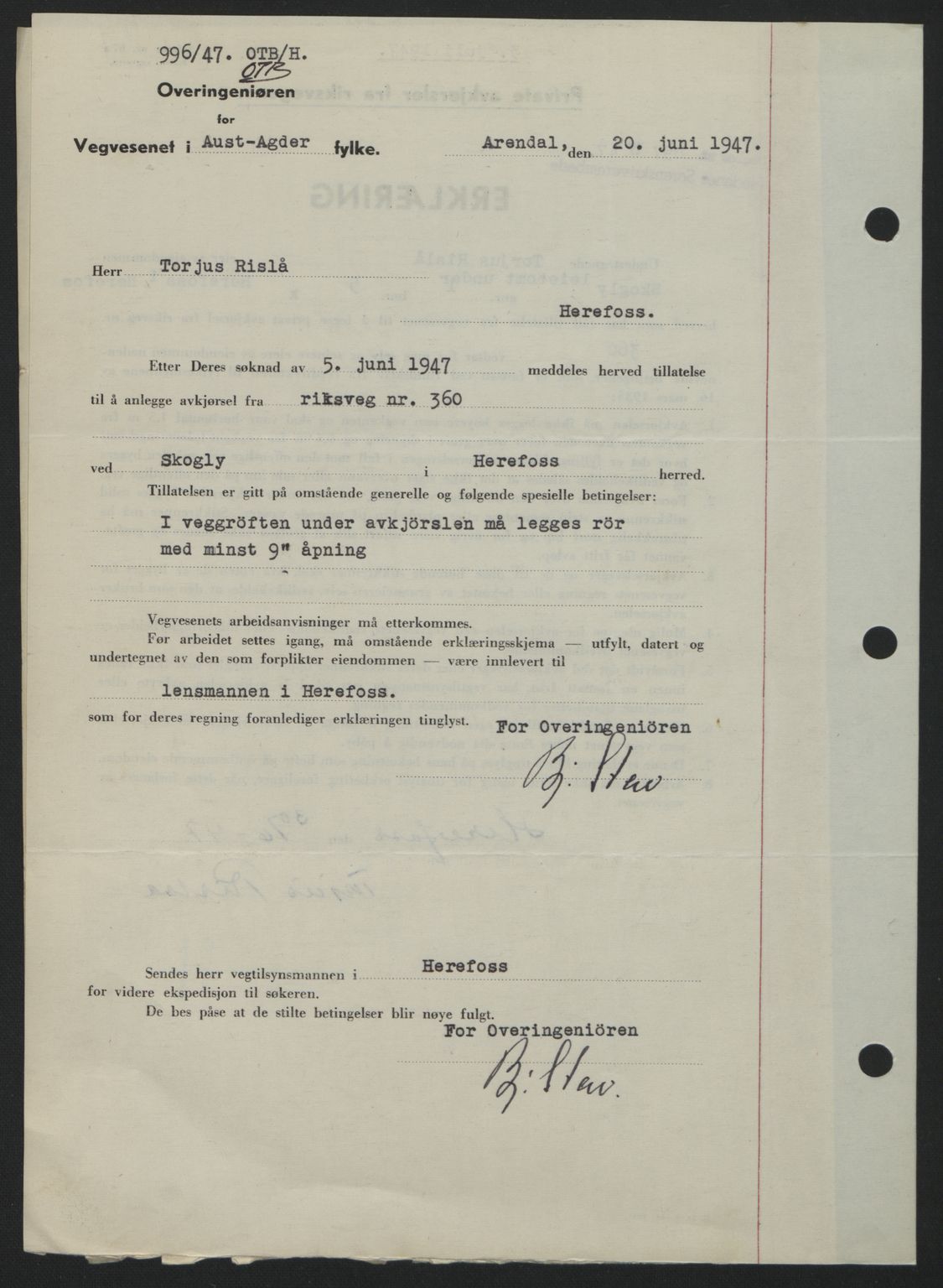 Nedenes sorenskriveri, SAK/1221-0006/G/Gb/Gba/L0057: Pantebok nr. A9, 1947-1947, Dagboknr: 897/1947