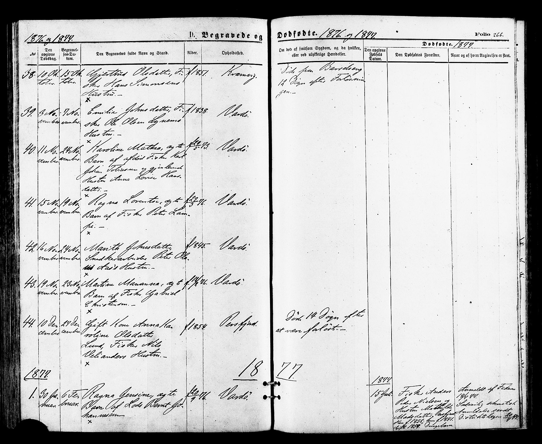 Vardø sokneprestkontor, AV/SATØ-S-1332/H/Ha/L0005kirke: Ministerialbok nr. 5, 1872-1878, s. 266