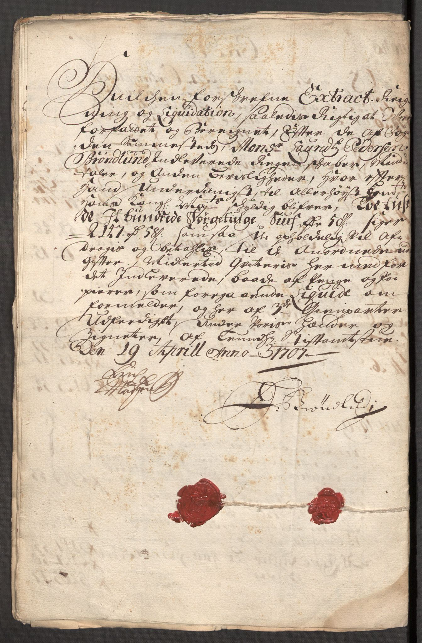 Rentekammeret inntil 1814, Reviderte regnskaper, Fogderegnskap, RA/EA-4092/R57/L3857: Fogderegnskap Fosen, 1706-1707, s. 19