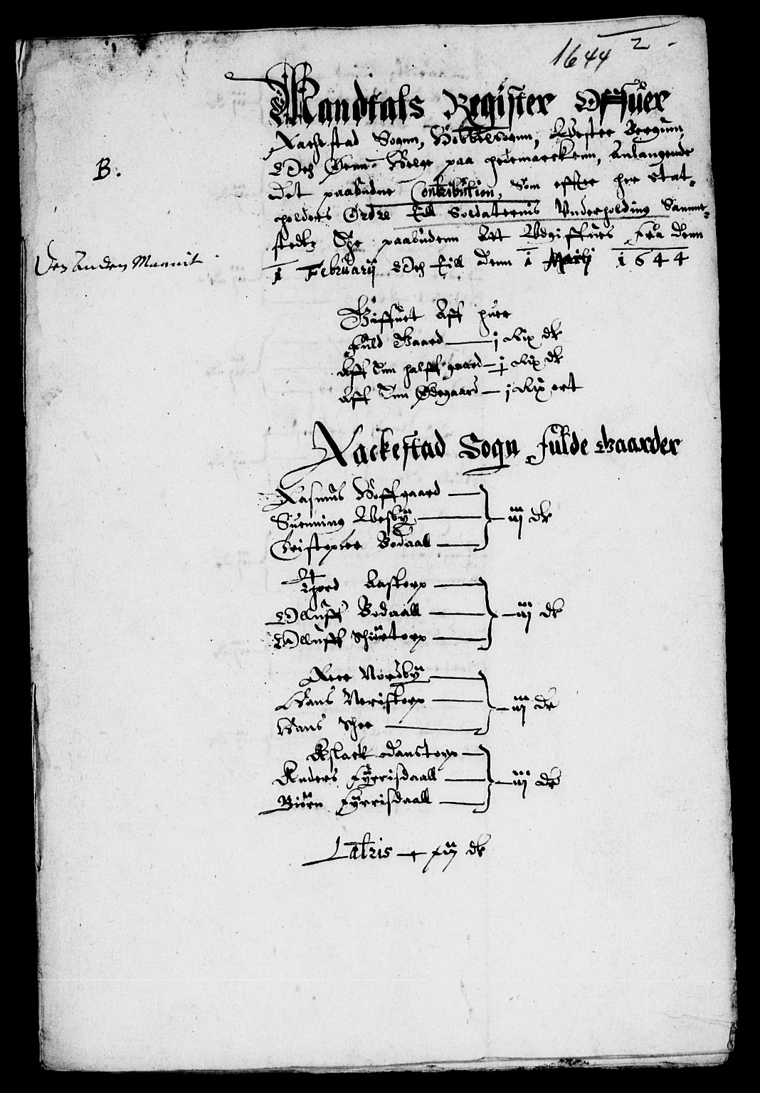 Rentekammeret inntil 1814, Reviderte regnskaper, Lensregnskaper, AV/RA-EA-5023/R/Rb/Rbd/L0004: Maria kirke prosti gods og Rakkestad len, 1641-1644