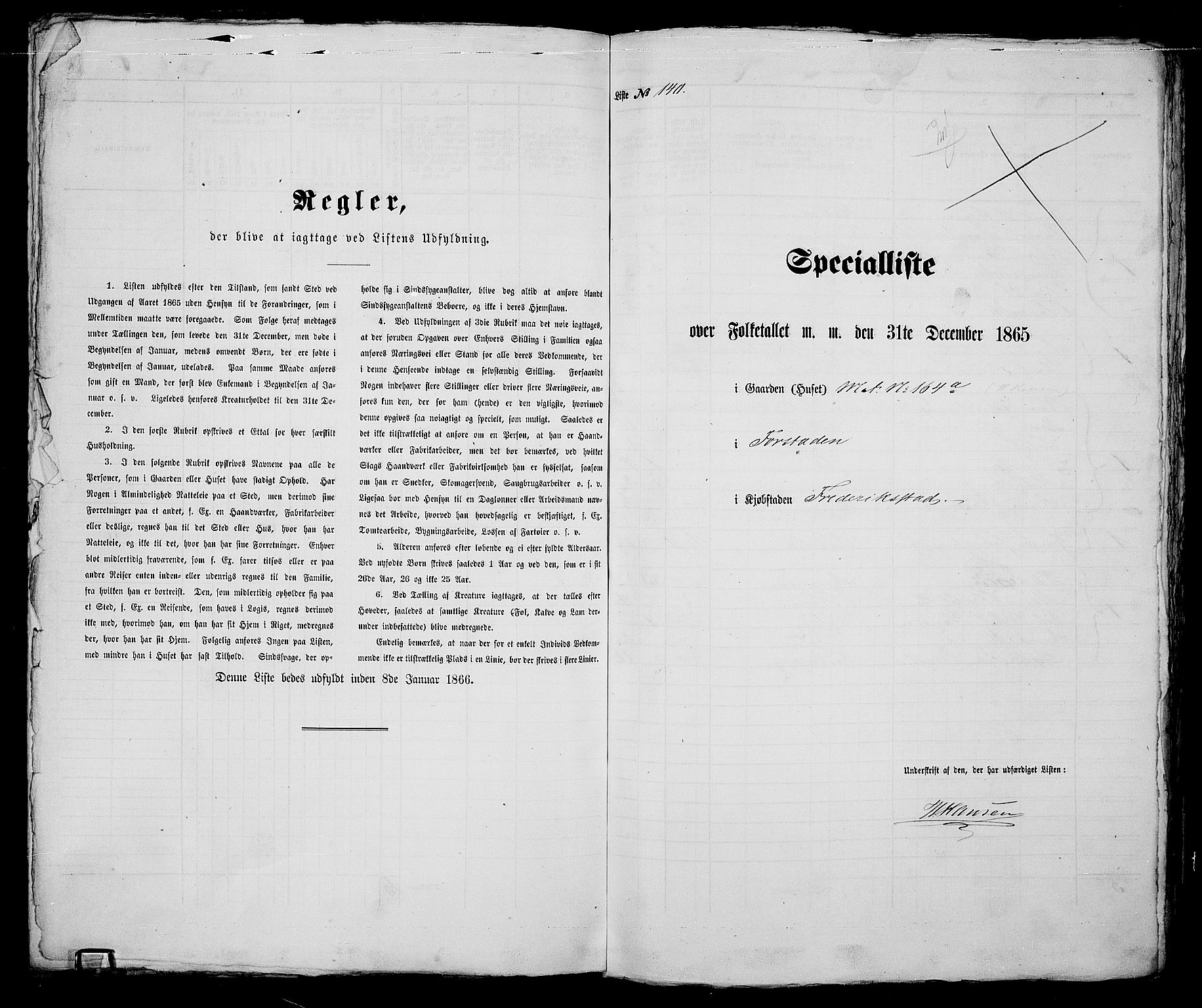 RA, Folketelling 1865 for 0103B Fredrikstad prestegjeld, Fredrikstad kjøpstad, 1865, s. 303