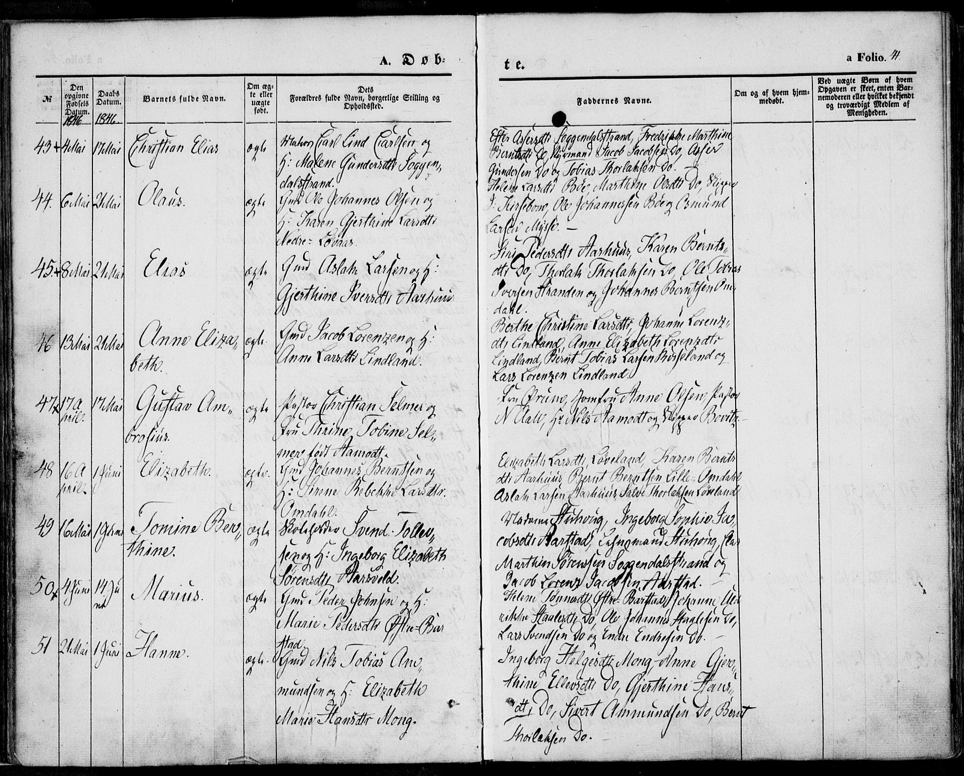 Sokndal sokneprestkontor, AV/SAST-A-101808: Ministerialbok nr. A 8.1, 1842-1857, s. 41