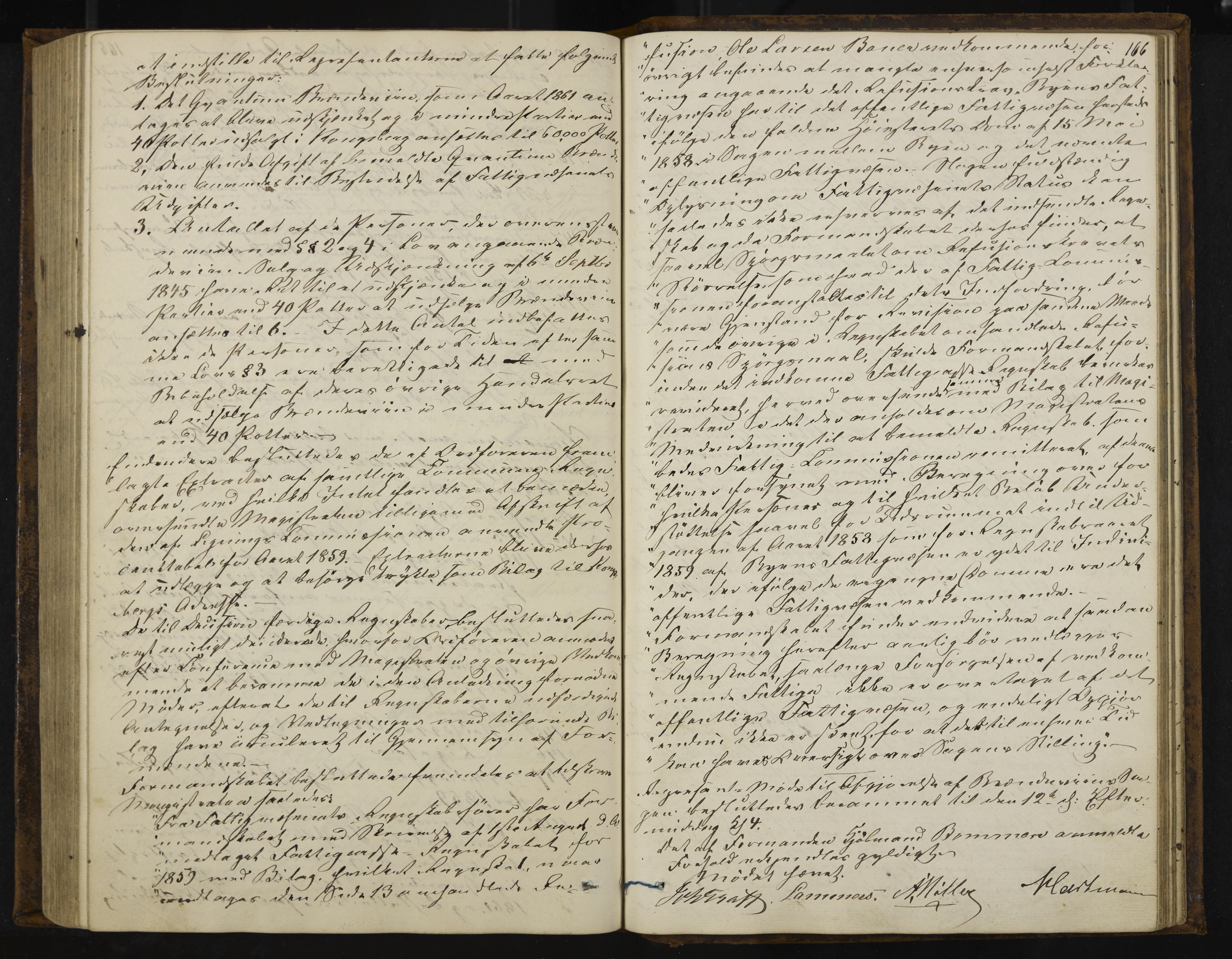 Kongsberg formannskap og sentraladministrasjon, IKAK/0604021-1/A/L0003: Møtebok med register, 1856-1861, s. 166