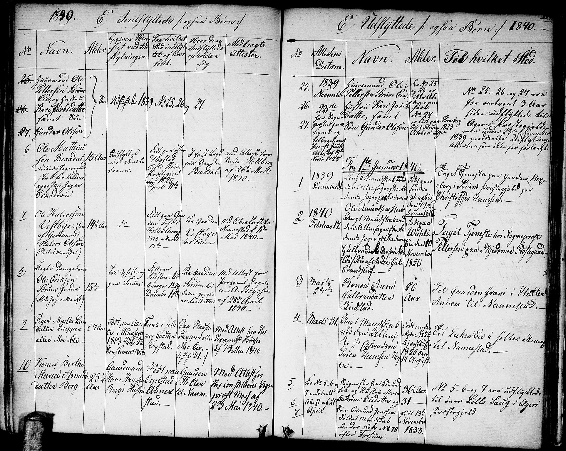 Gjerdrum prestekontor Kirkebøker, AV/SAO-A-10412b/G/Ga/L0002: Klokkerbok nr. I 2, 1836-1850, s. 227