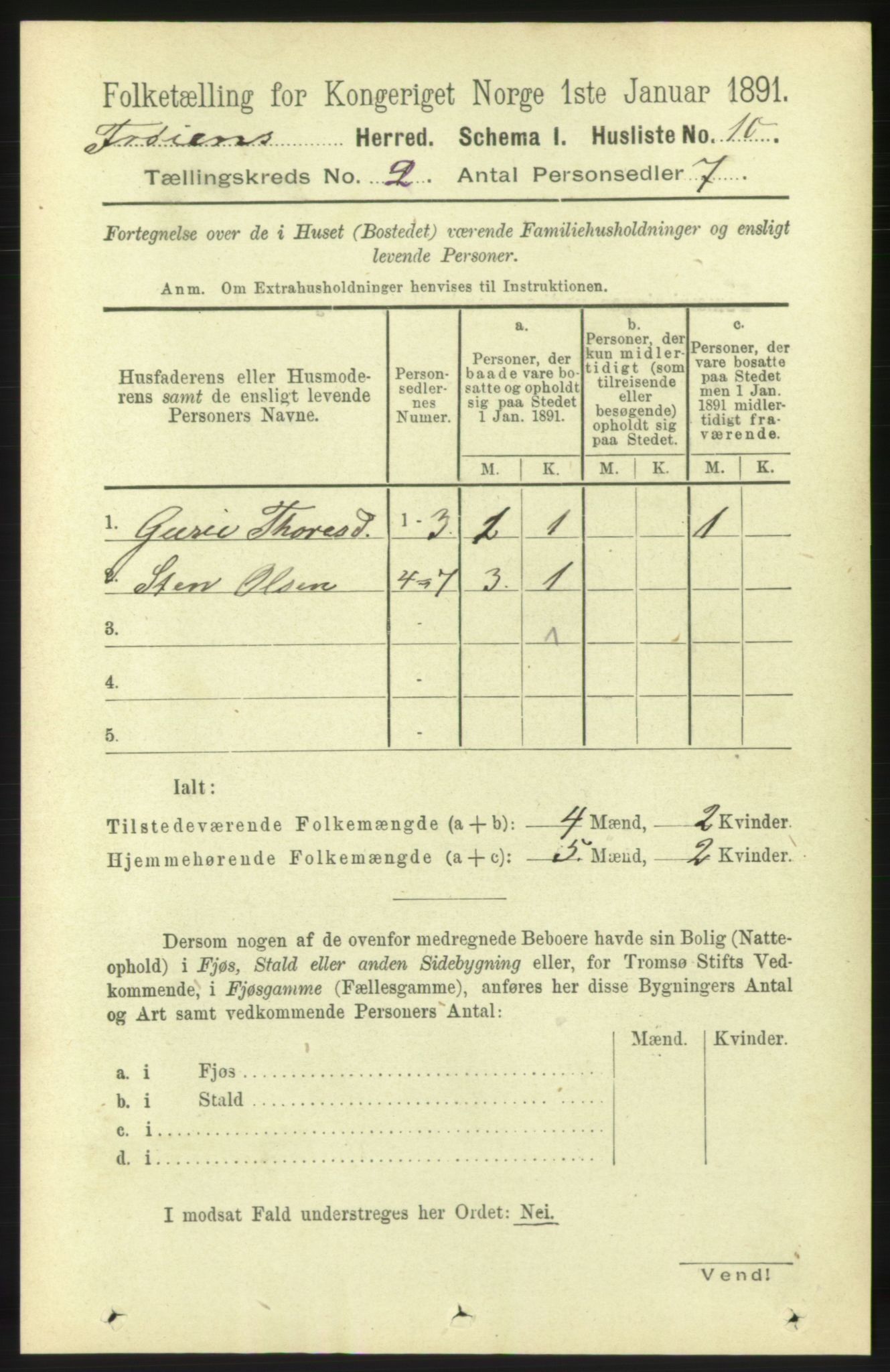 RA, Folketelling 1891 for 1619 Frøya herred, 1891, s. 899