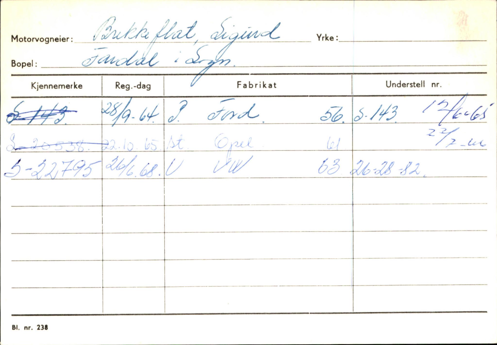 Statens vegvesen, Sogn og Fjordane vegkontor, SAB/A-5301/4/F/L0124: Eigarregister Sogndal A-U, 1945-1975, s. 223