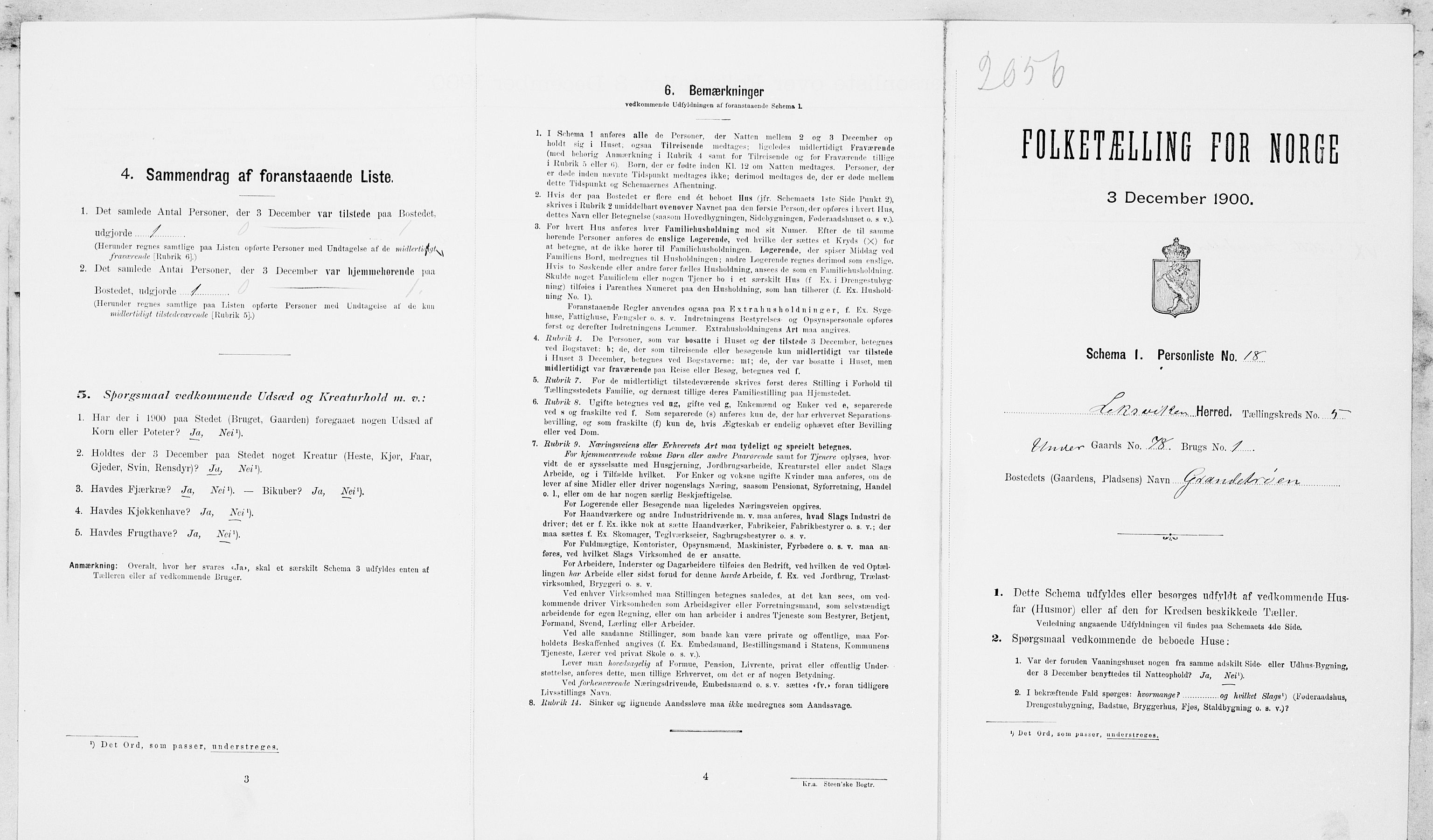 SAT, Folketelling 1900 for 1718 Leksvik herred, 1900, s. 687