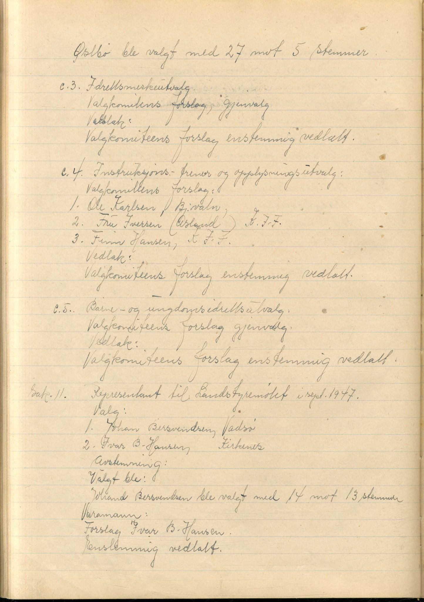 Aust-Finnmark Idrettskrets , FMFB/A-1041/A/L0001: Møteprotokoll for interimstyre, 1945-1951, s. 89