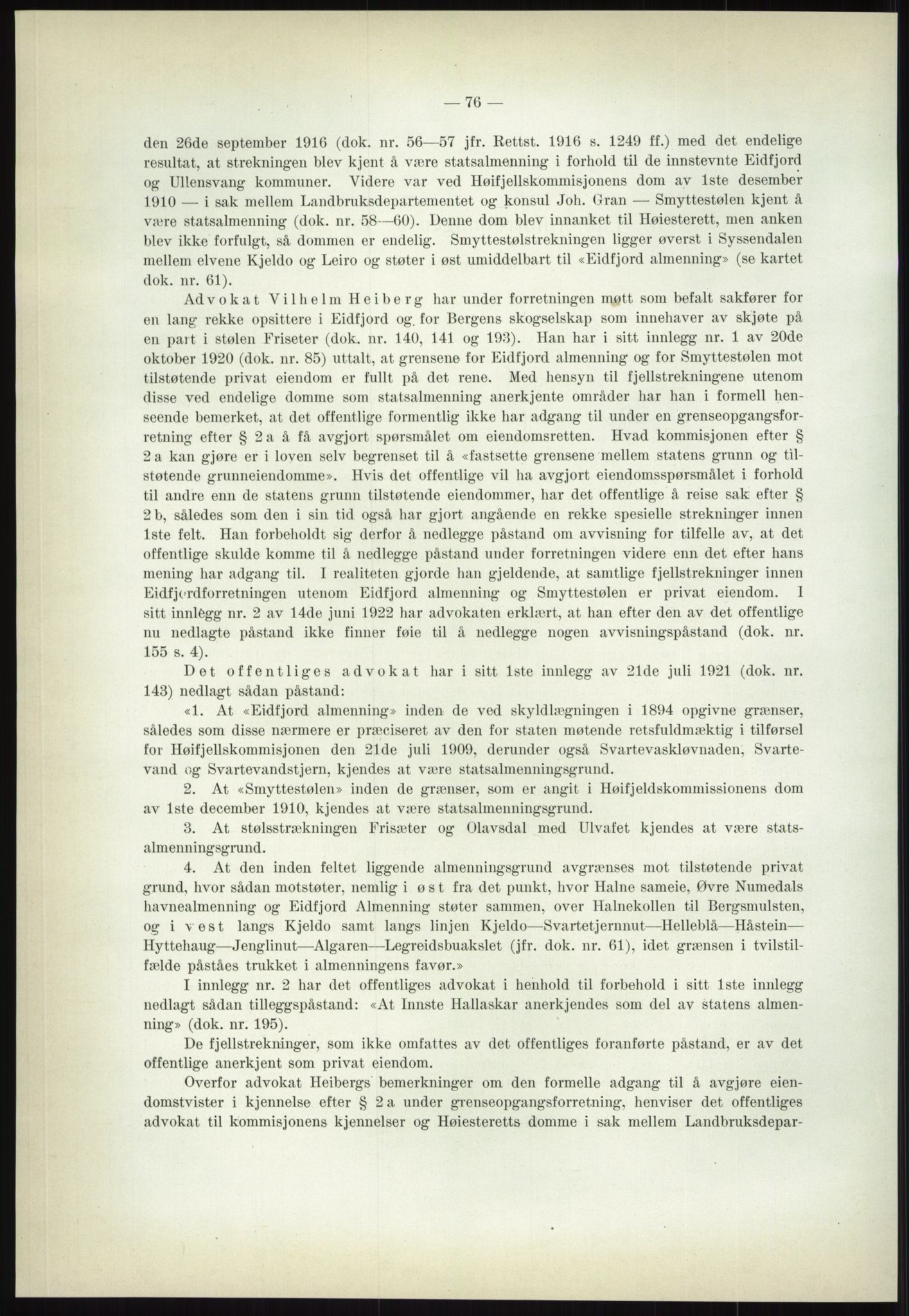 Høyfjellskommisjonen, AV/RA-S-1546/X/Xa/L0001: Nr. 1-33, 1909-1953, s. 682