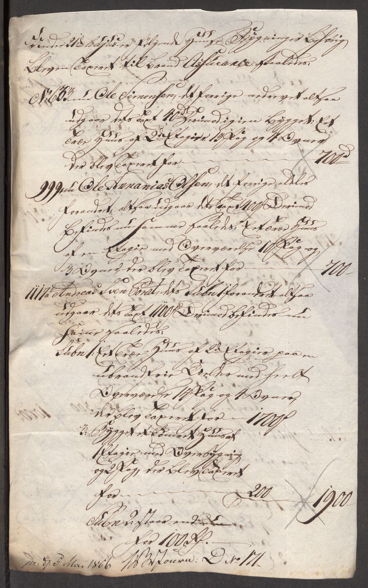 Kommersekollegiet, Brannforsikringskontoret 1767-1814, AV/RA-EA-5458/F/Fa/L0006/0002: Bergen / Dokumenter, 1797-1807