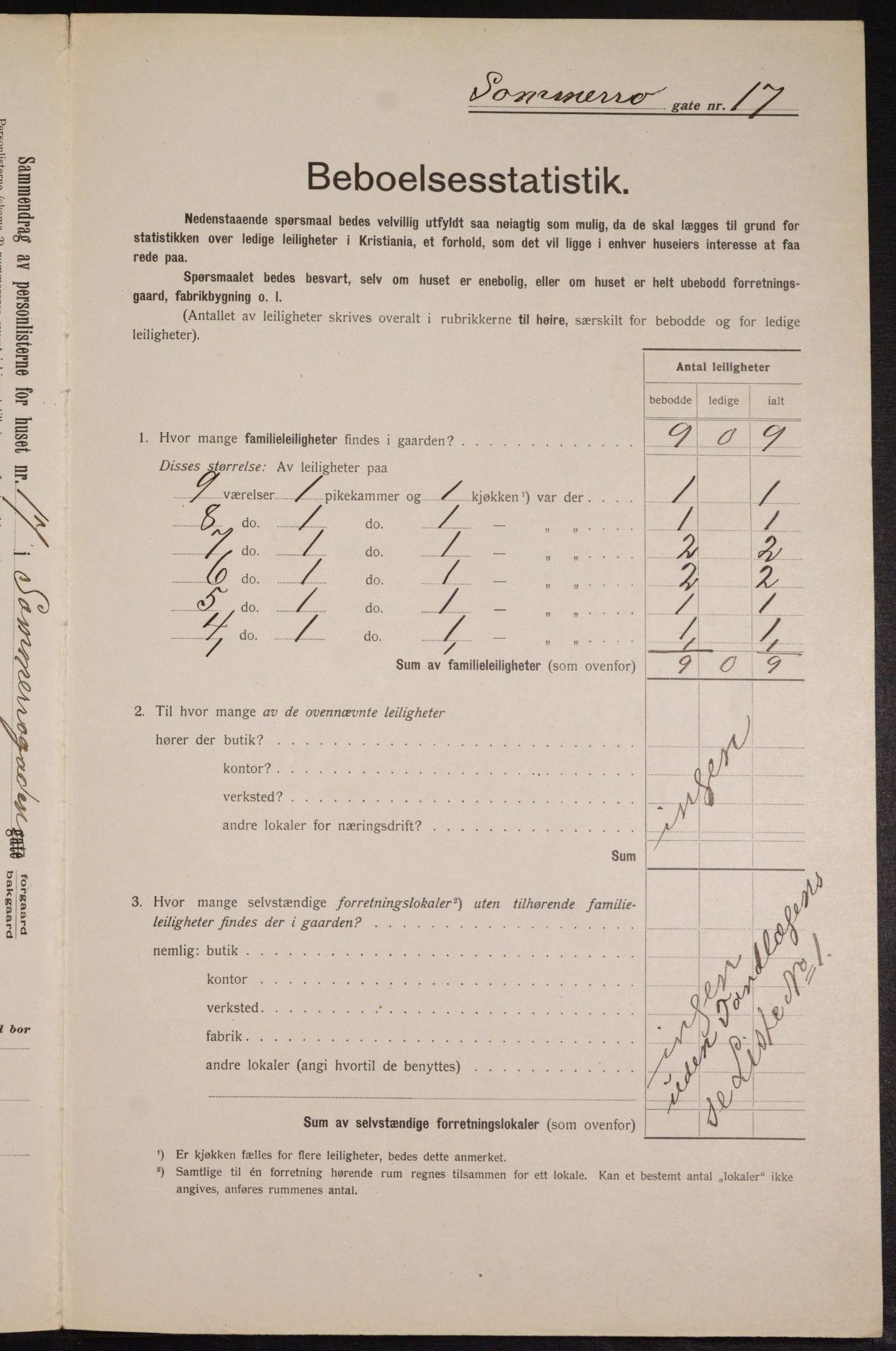 OBA, Kommunal folketelling 1.2.1913 for Kristiania, 1913, s. 99758