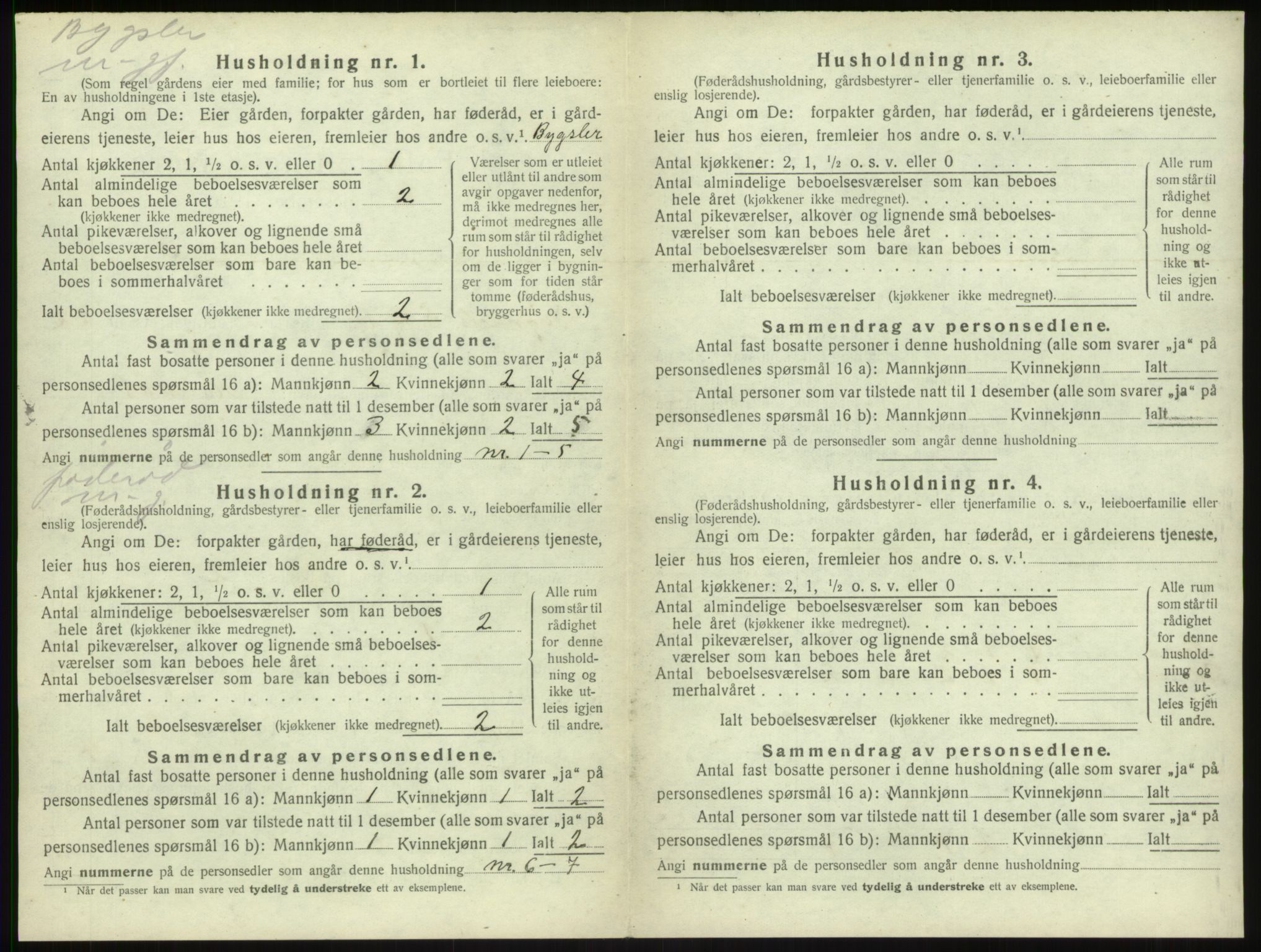 SAB, Folketelling 1920 for 1420 Sogndal herred, 1920, s. 1187