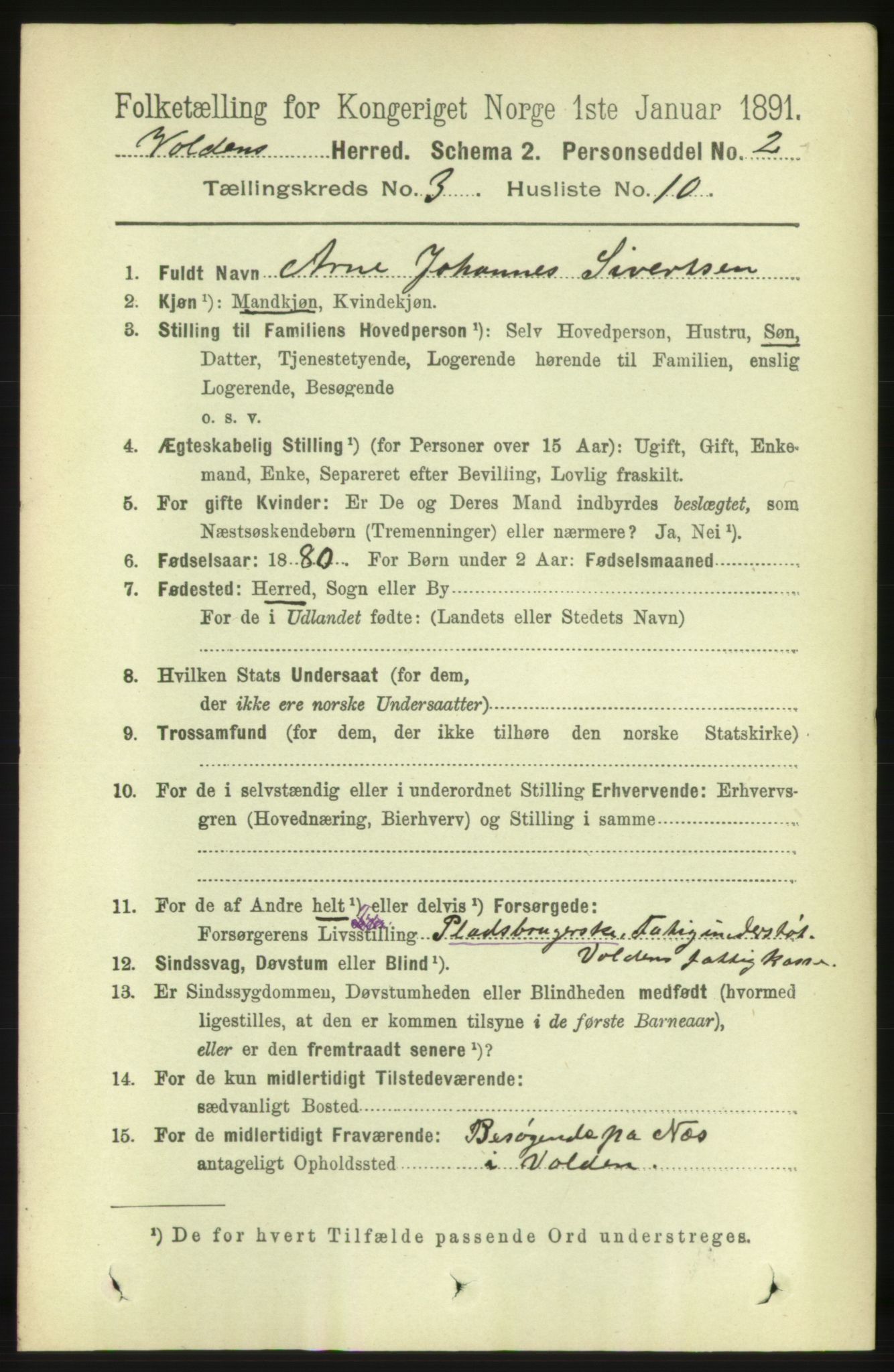 RA, Folketelling 1891 for 1519 Volda herred, 1891, s. 1704