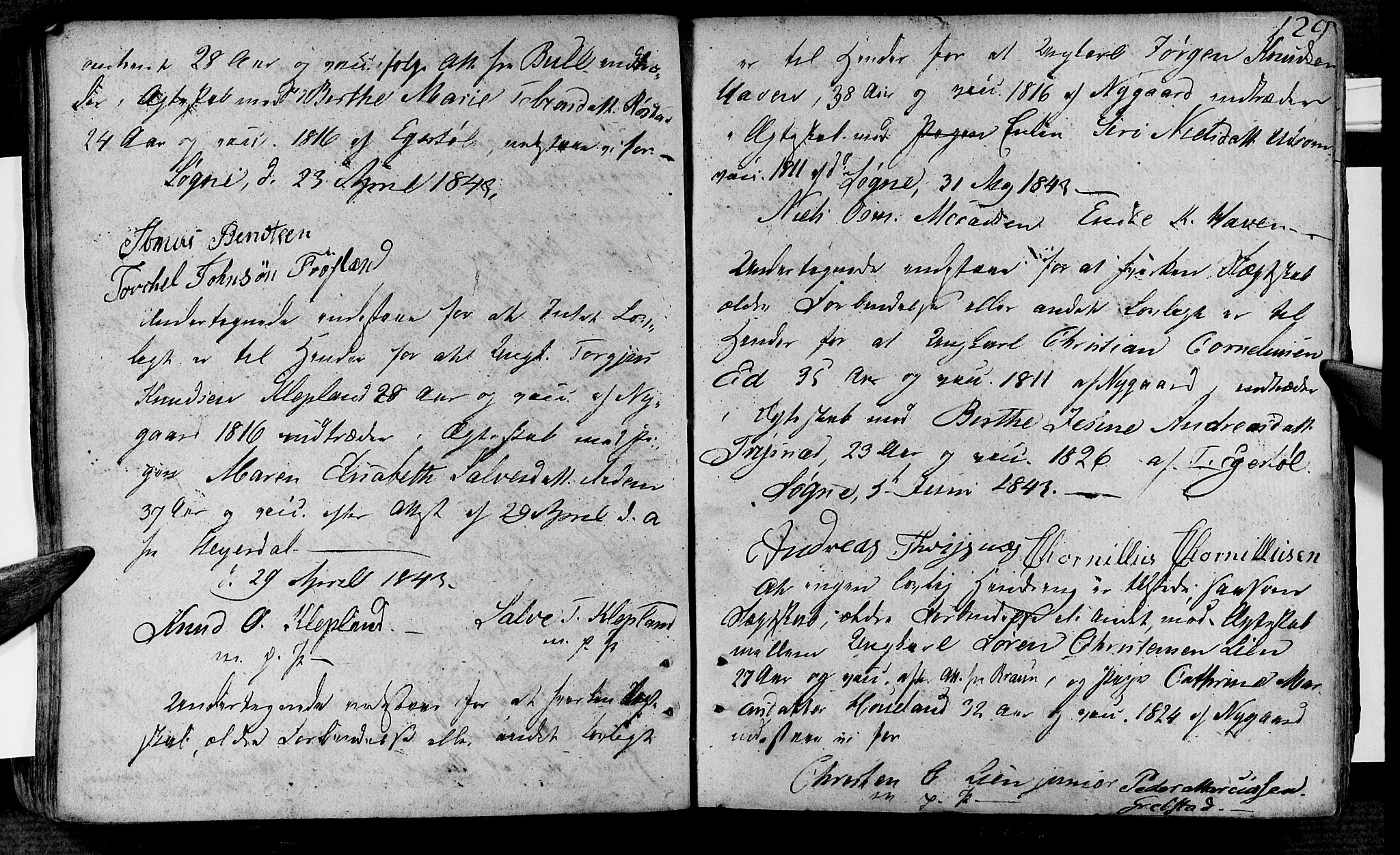 Søgne sokneprestkontor, AV/SAK-1111-0037/F/Fa/Fab/L0007: Ministerialbok nr. A 7, 1791-1851, s. 129
