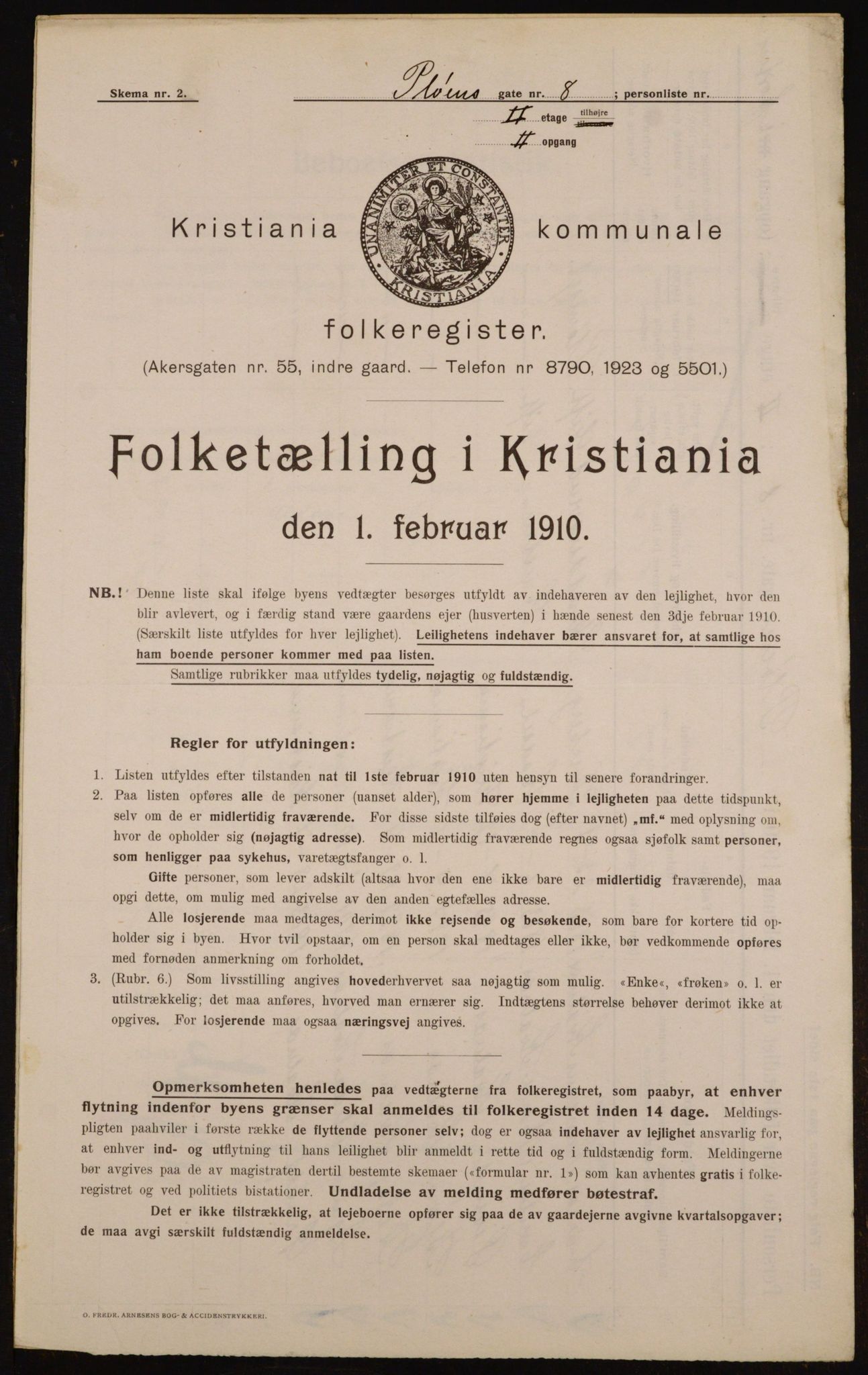 OBA, Kommunal folketelling 1.2.1910 for Kristiania, 1910, s. 77650