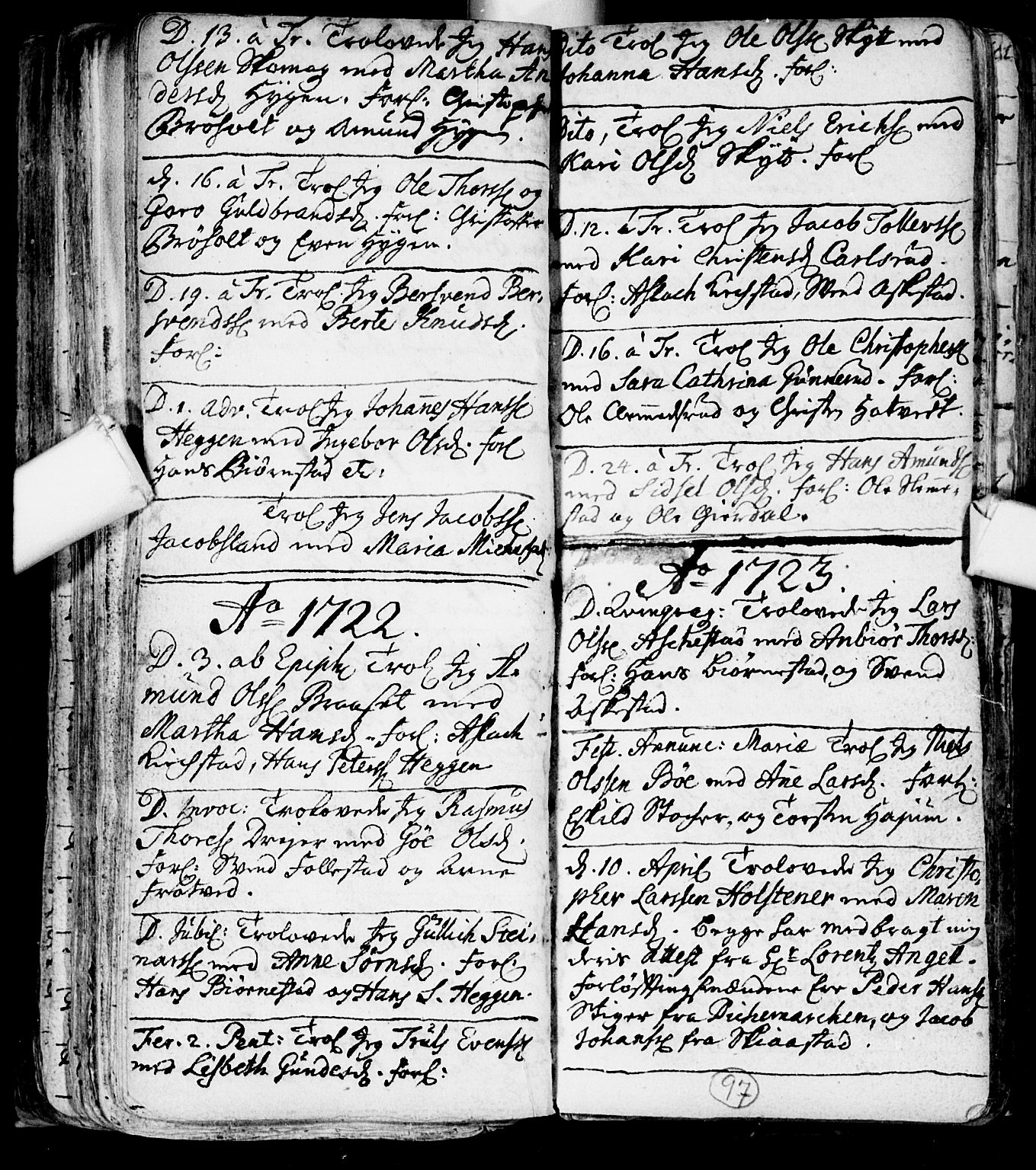 Røyken kirkebøker, SAKO/A-241/F/Fa/L0001: Ministerialbok nr. 1, 1701-1730, s. 97