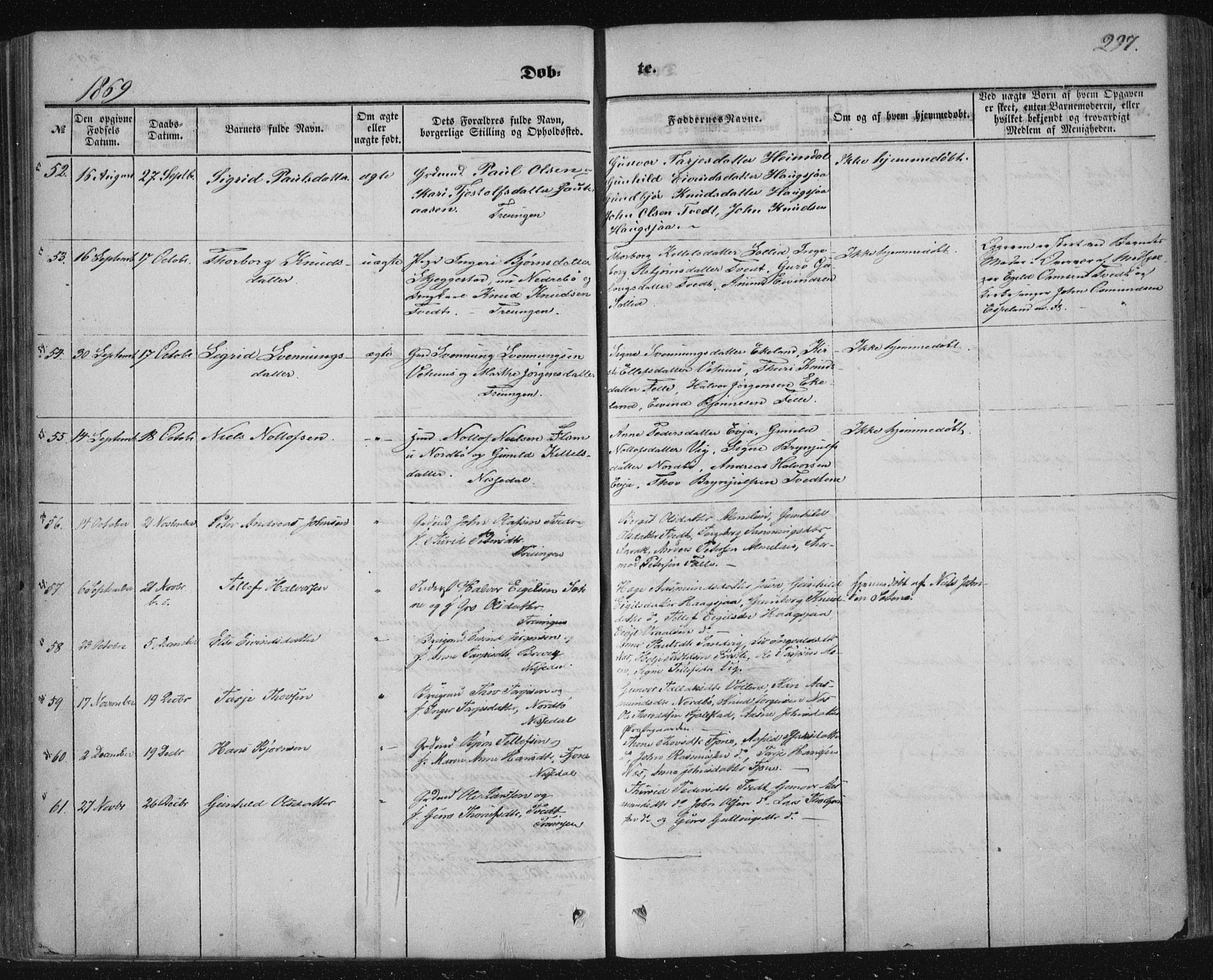 Nissedal kirkebøker, AV/SAKO-A-288/F/Fa/L0003: Ministerialbok nr. I 3, 1846-1870, s. 296-297