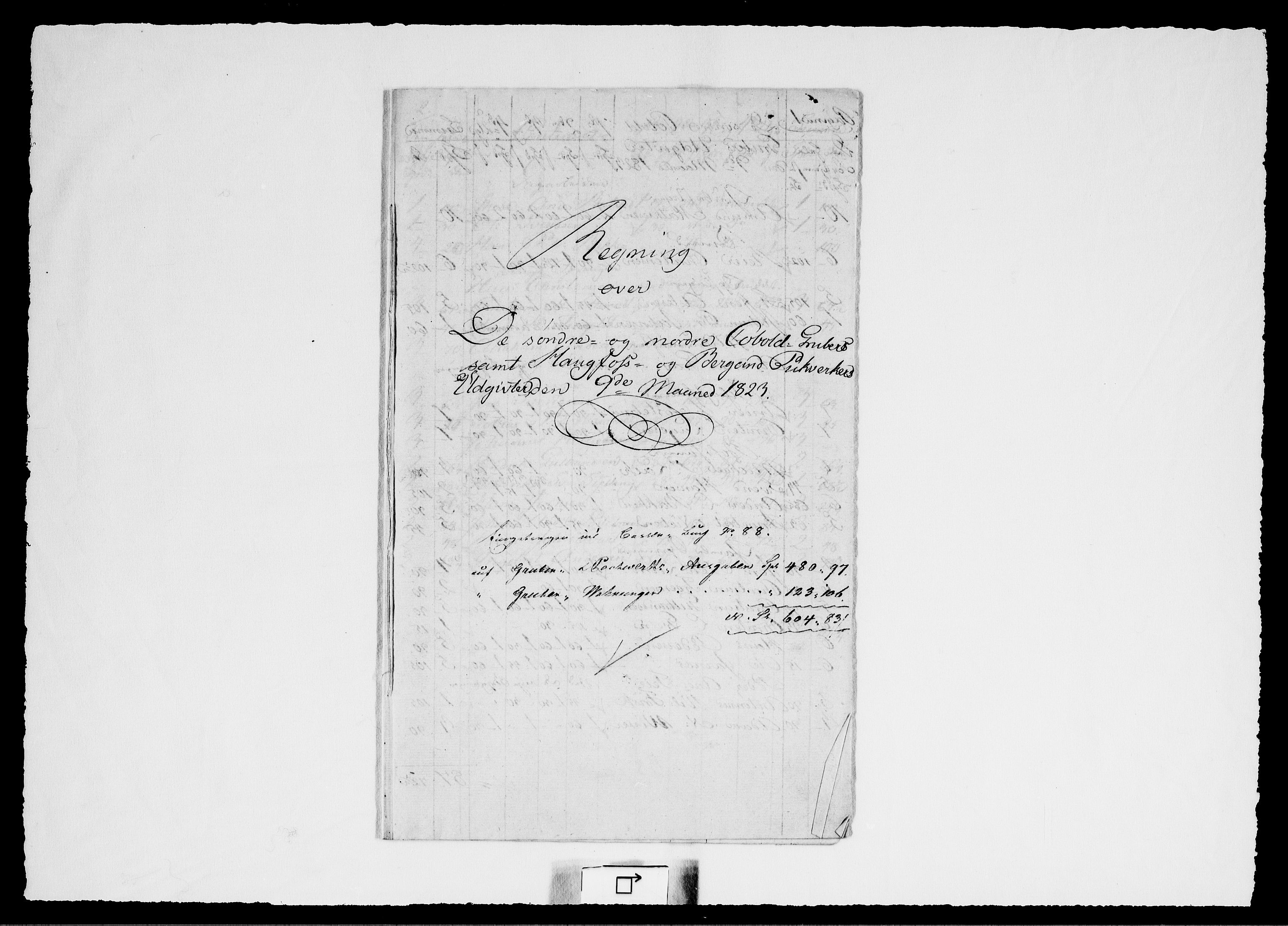 Modums Blaafarveværk, RA/PA-0157/G/Gd/Gdd/L0255/0001: -- / Regning over gruver pukkverk m.v., 1823-1826, s. 30