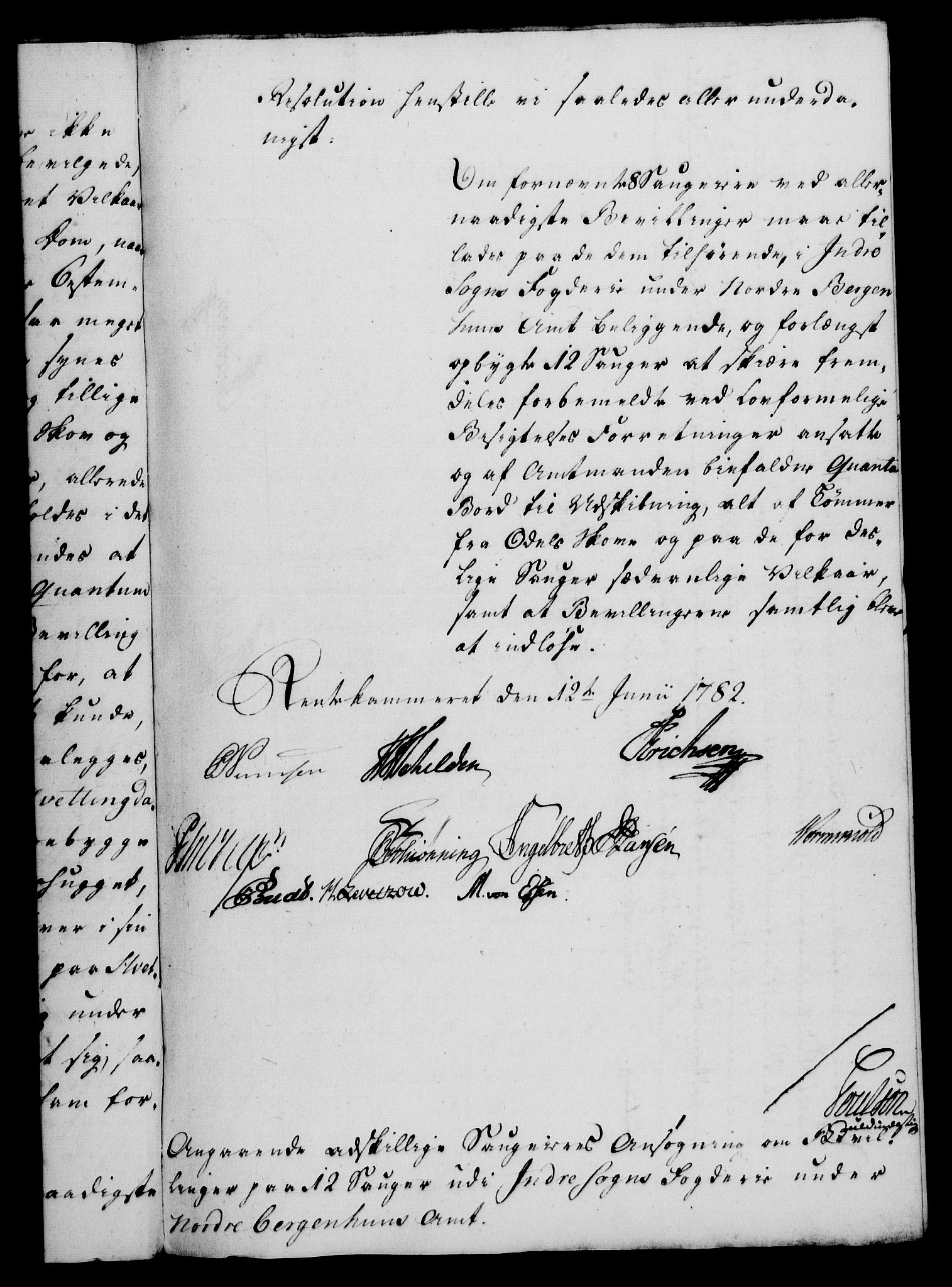 Rentekammeret, Kammerkanselliet, RA/EA-3111/G/Gf/Gfa/L0064: Norsk relasjons- og resolusjonsprotokoll (merket RK 52.64), 1782, s. 310